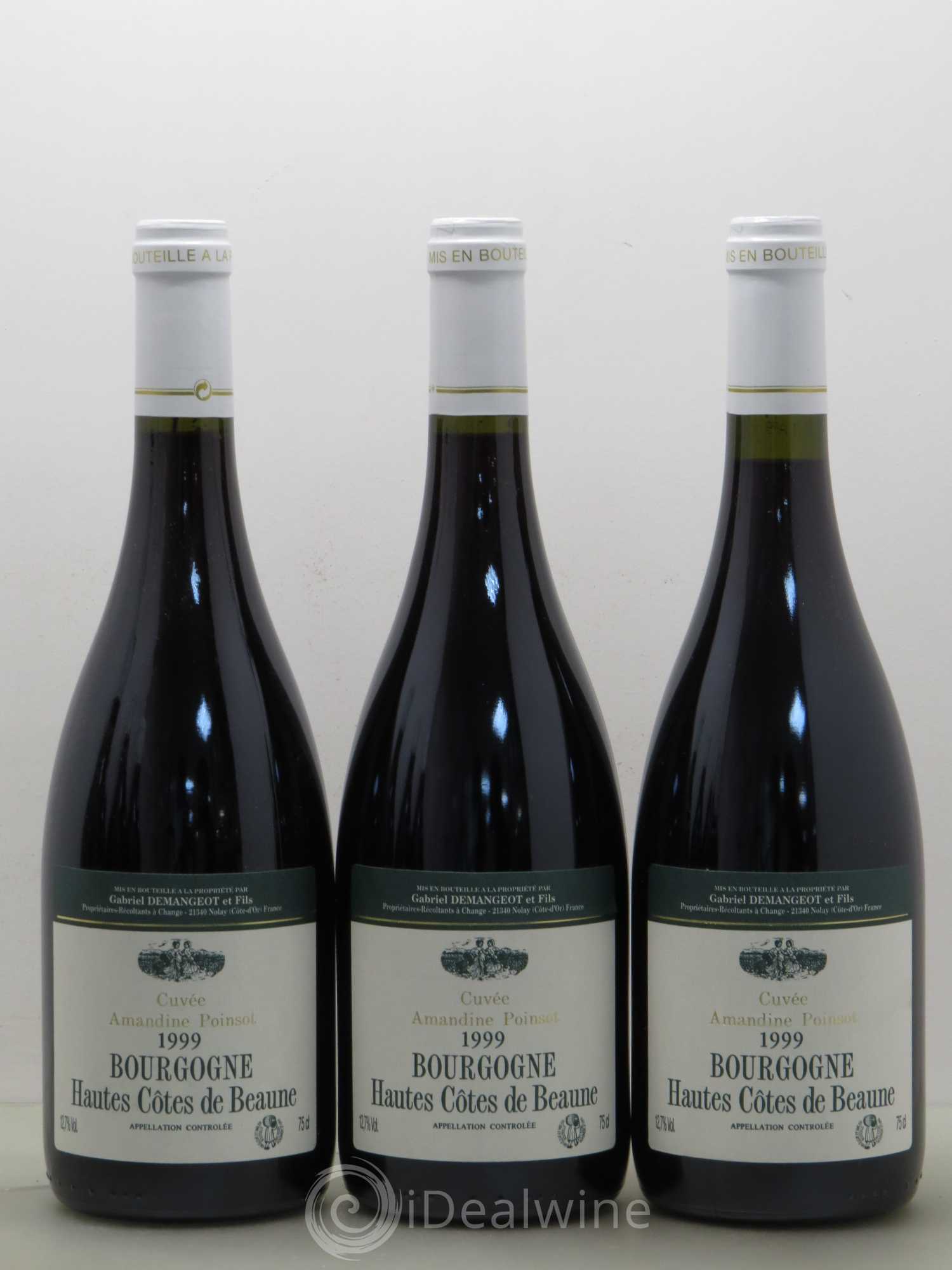 Hautes-Côtes de Beaune Cuvee Amandine Poinsot Gabriel Demangeot (sans prix de réserve) 1999 - Lot de 6 bouteilles - 1