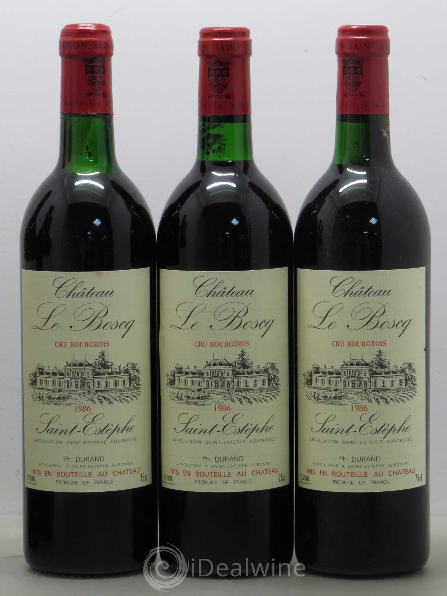 Château le Boscq Cru Bourgeois (sans prix de réserve) 1986 - Lot de 6 bouteilles - 1