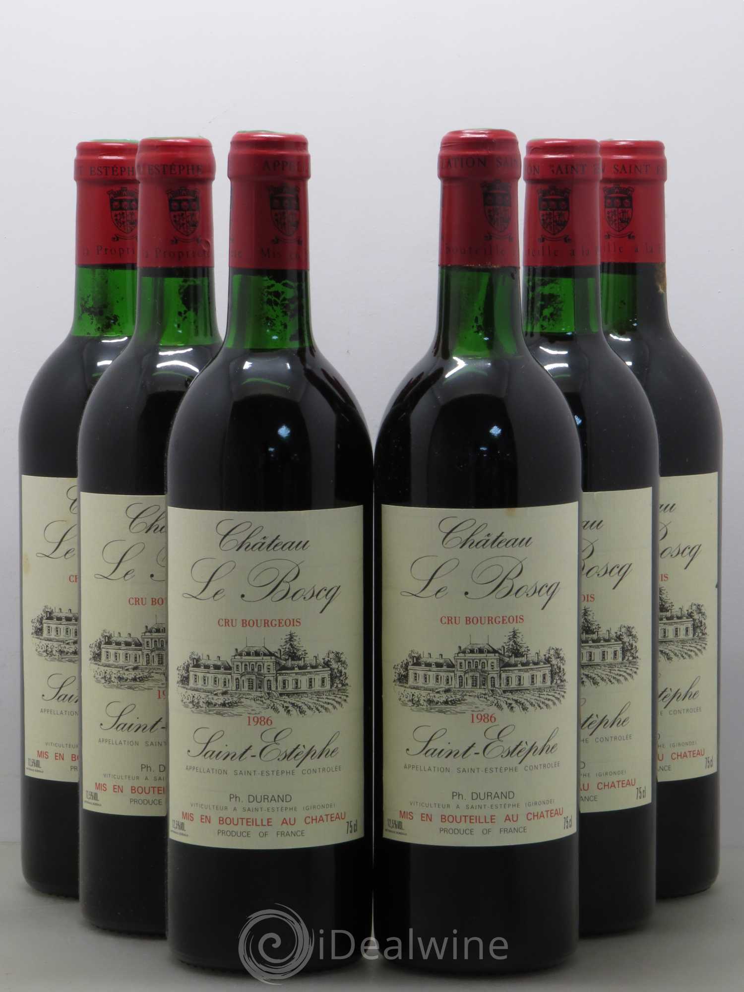 Château le Boscq Cru Bourgeois (sans prix de réserve) 1986 - Lot de 6 bouteilles - 0