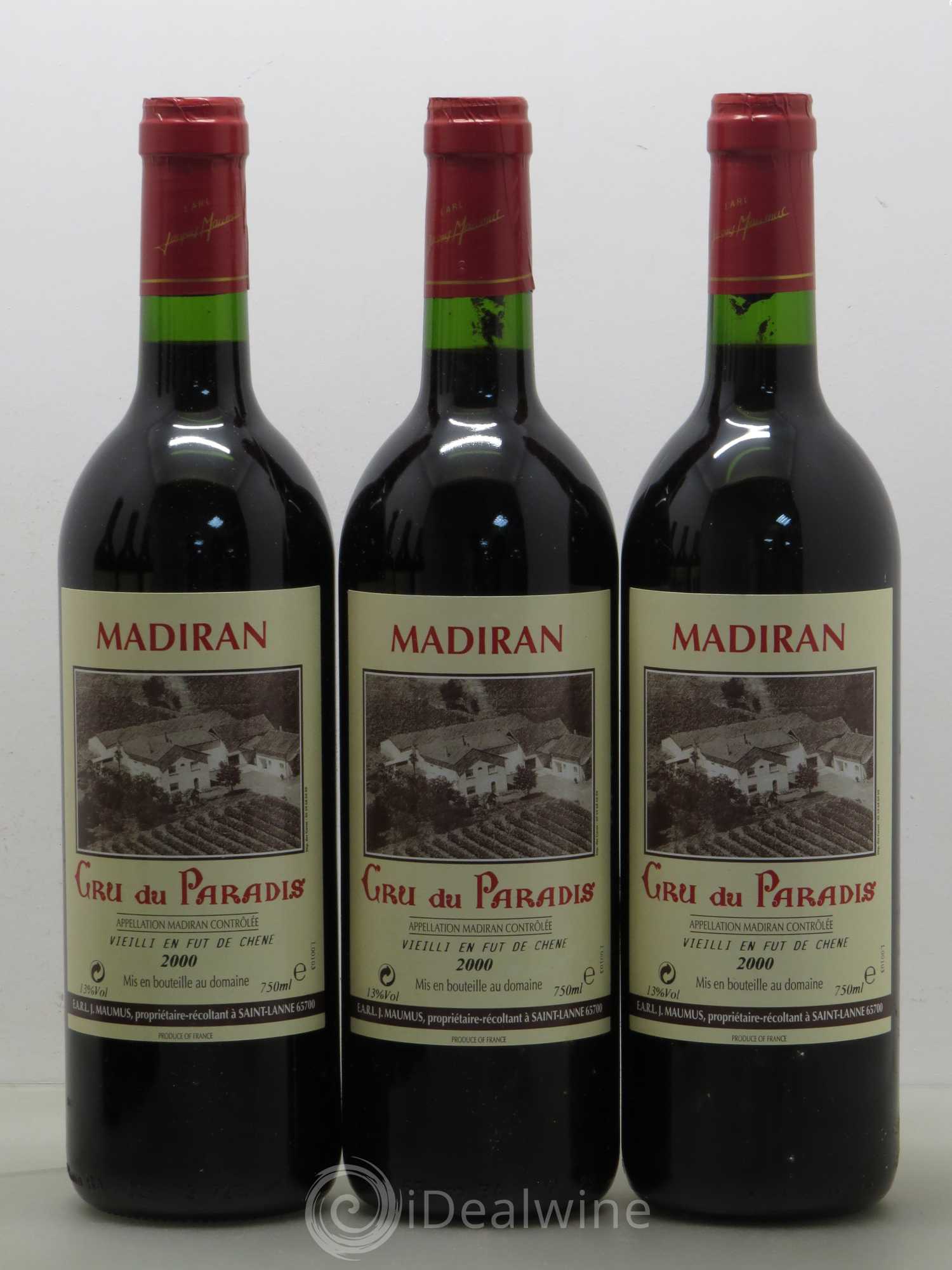 Madiran Cru du paradis Maumus (sans prix de réserve) 2000 - Posten von 6 Flaschen - 1