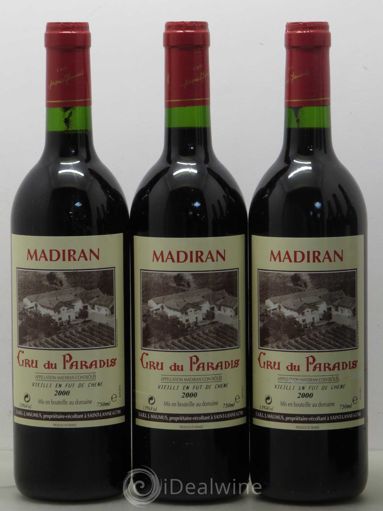 Madiran Cru du paradis Maumus (sans prix de réserve) 2000 - Posten von 6 Flaschen - 2