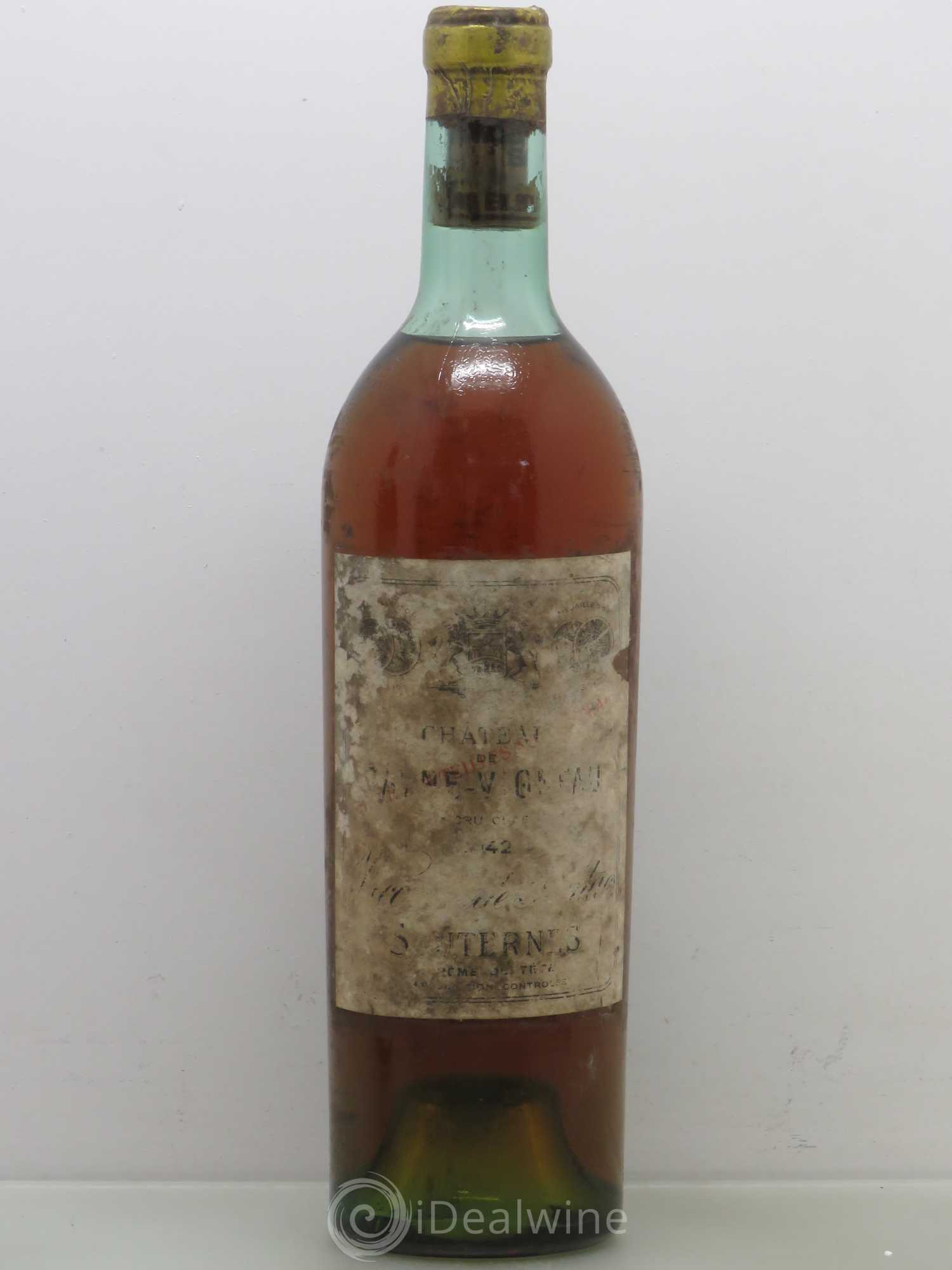Château de Rayne Vigneau 1er Grand Cru Classé Crème de Tête 1942 - Lotto di 1 bottiglia - 0