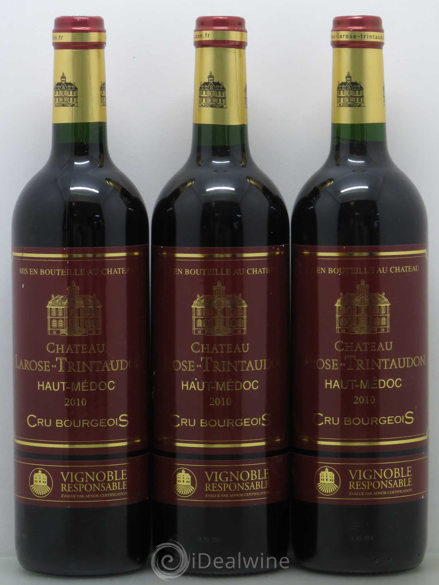 Château Larose Trintaudon Cru Bourgeois 2010 - Lot de 3 bouteilles - 0