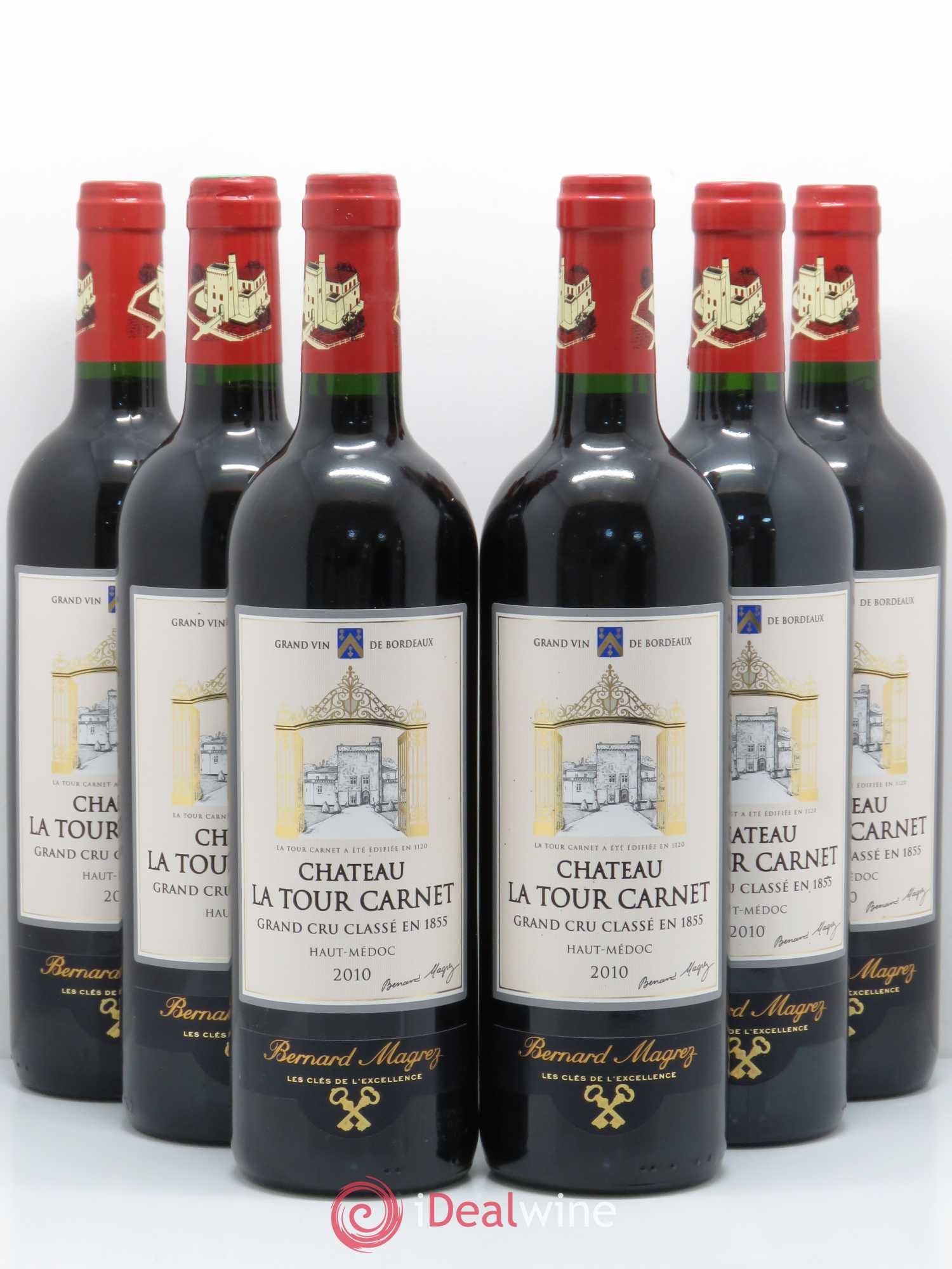 Château la Tour Carnet 4ème Grand Cru Classé 2010 - Lot de 6 bouteilles - 0