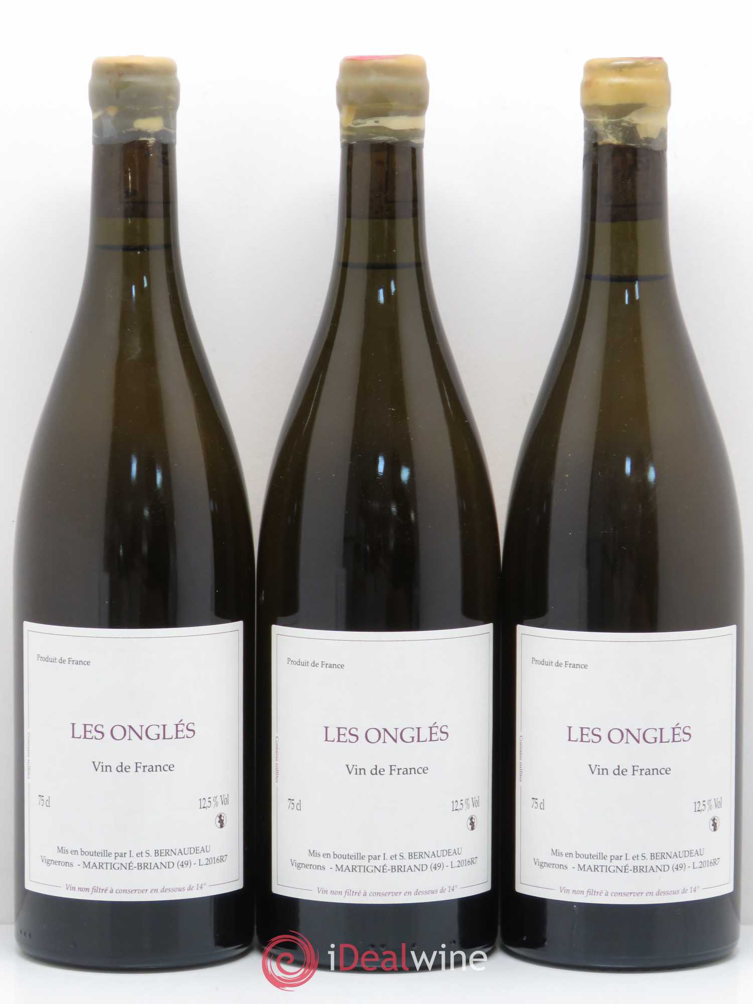 Vin de France Les Onglés Stéphane Bernaudeau 2016 - Lot de 3 bouteilles - 0