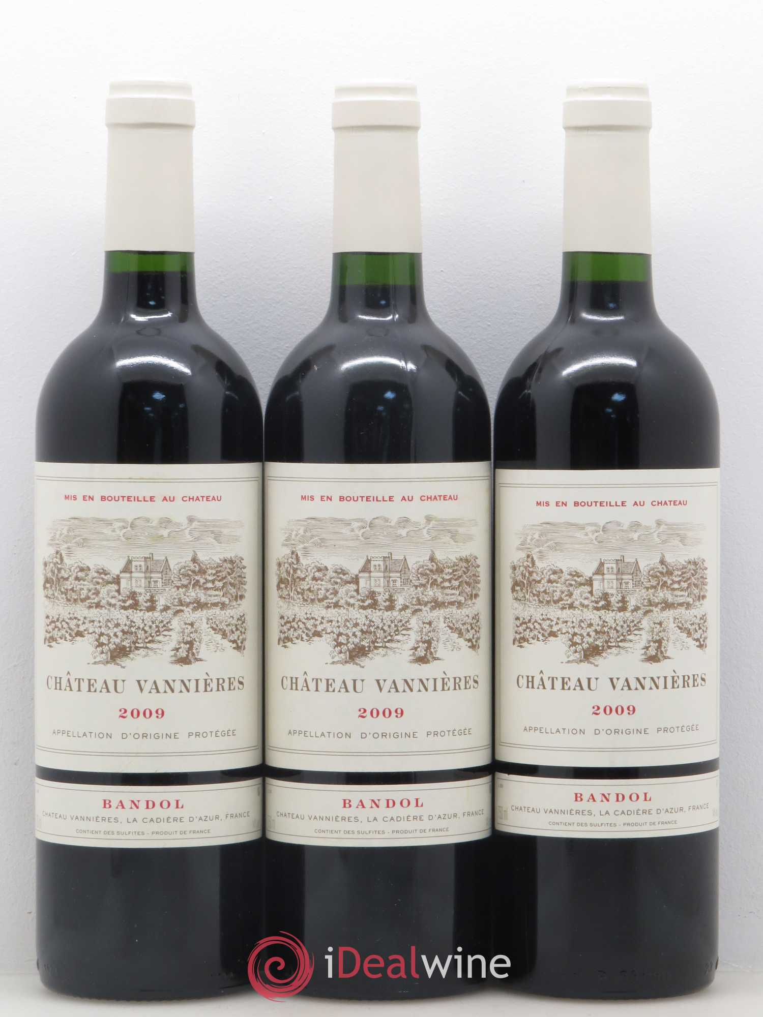 Bandol Château Vannières Éric et Charles-Éric Boisseaux 2009 - Lot de 3 bouteilles - 0