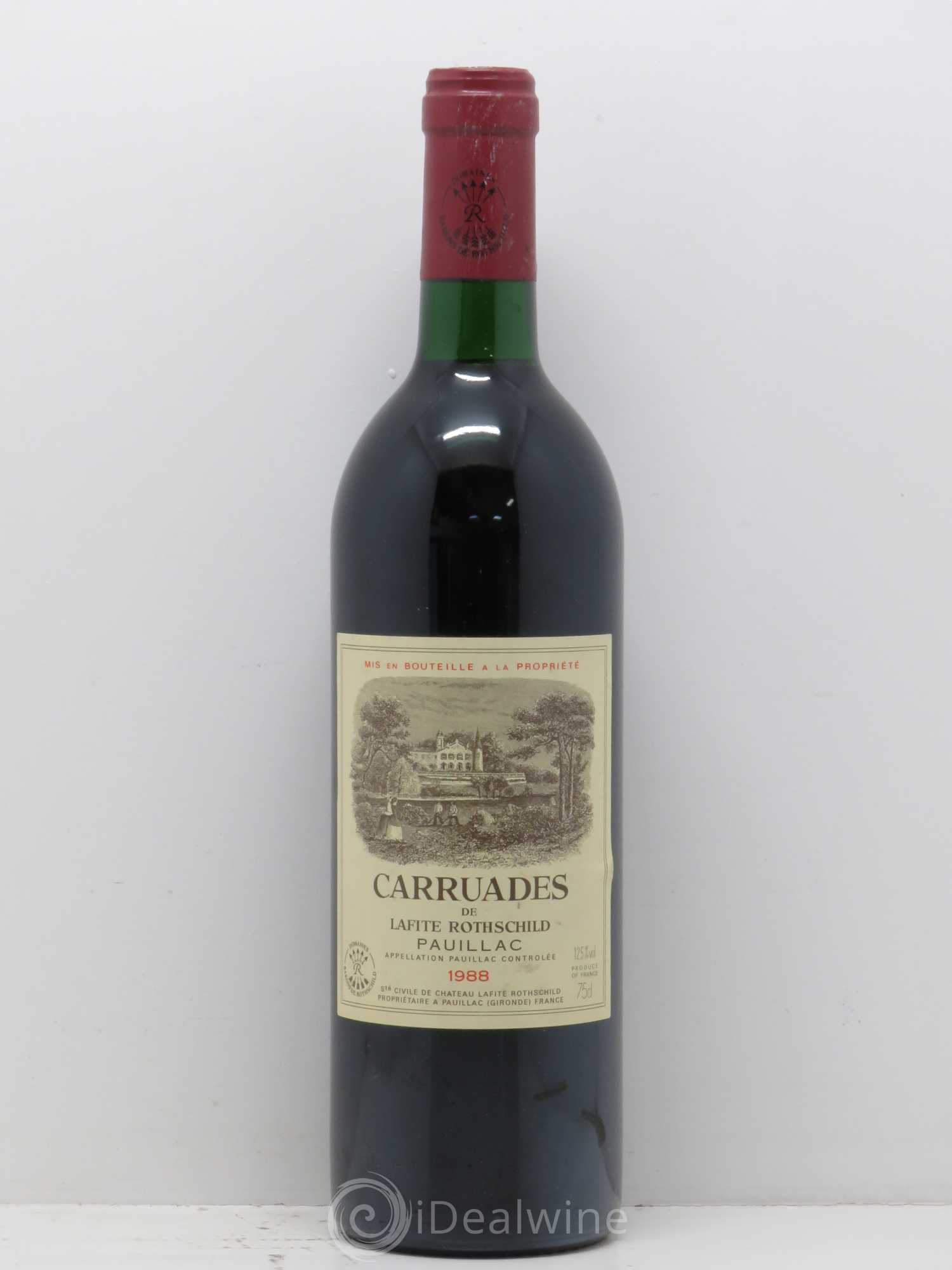 Carruades de Lafite Rothschild Second Vin 1988 - Lot de 1 bouteille - 0