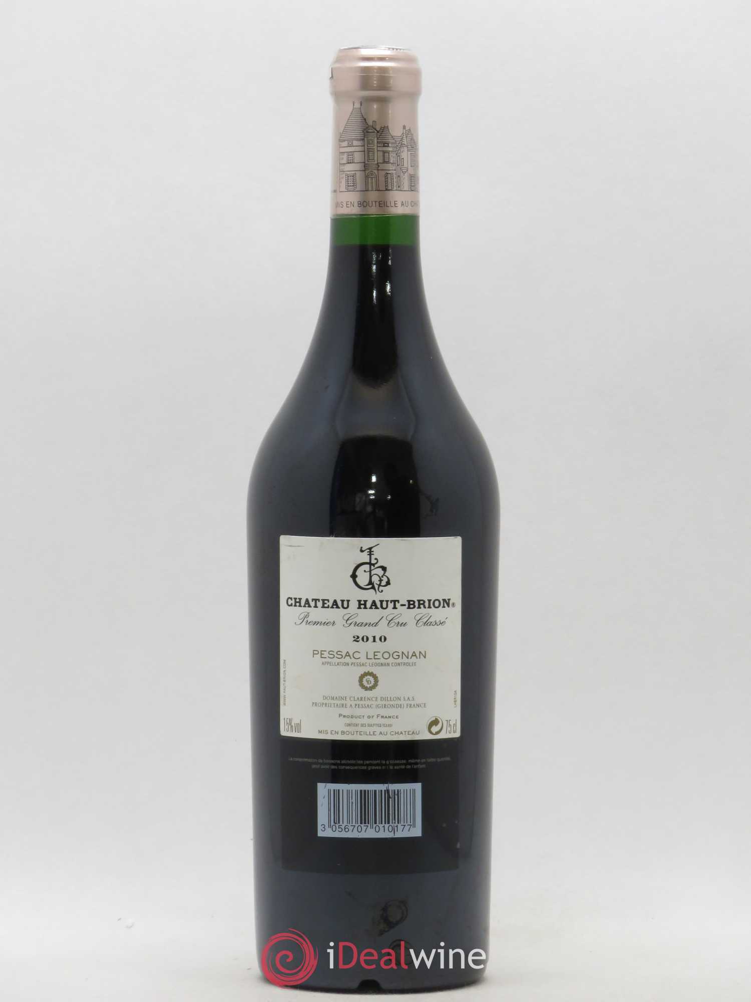 Château Haut Brion 1er Grand Cru Classé 2010 - Lot de 1 bouteille - 1