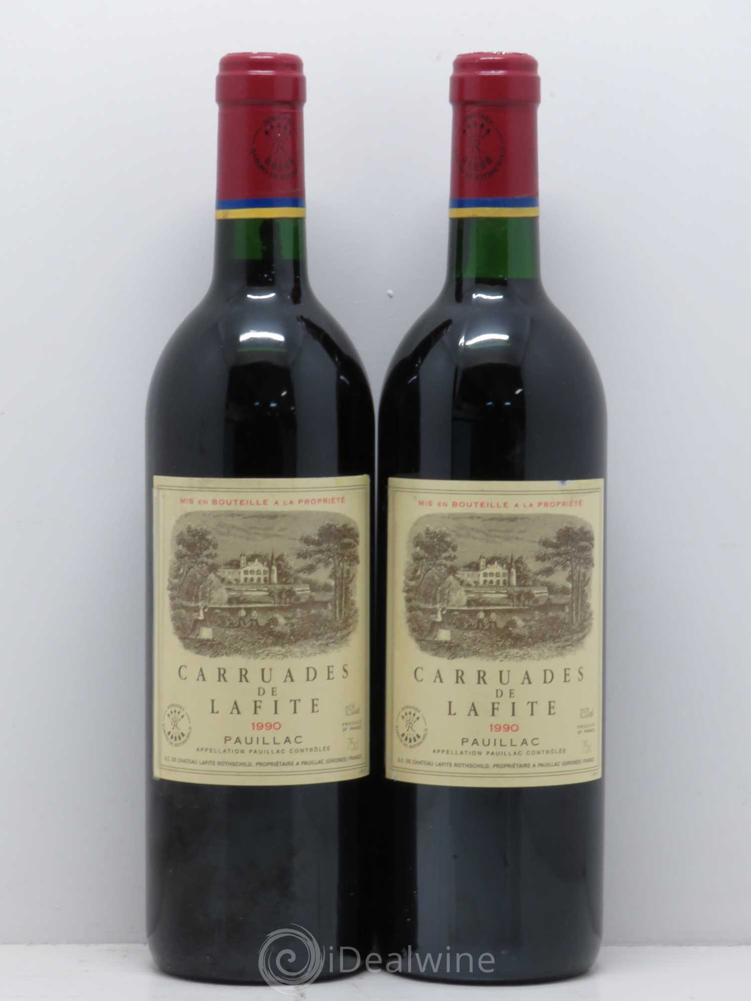 Carruades de Lafite Rothschild Second Vin 1990 - Lot de 2 bouteilles - 0