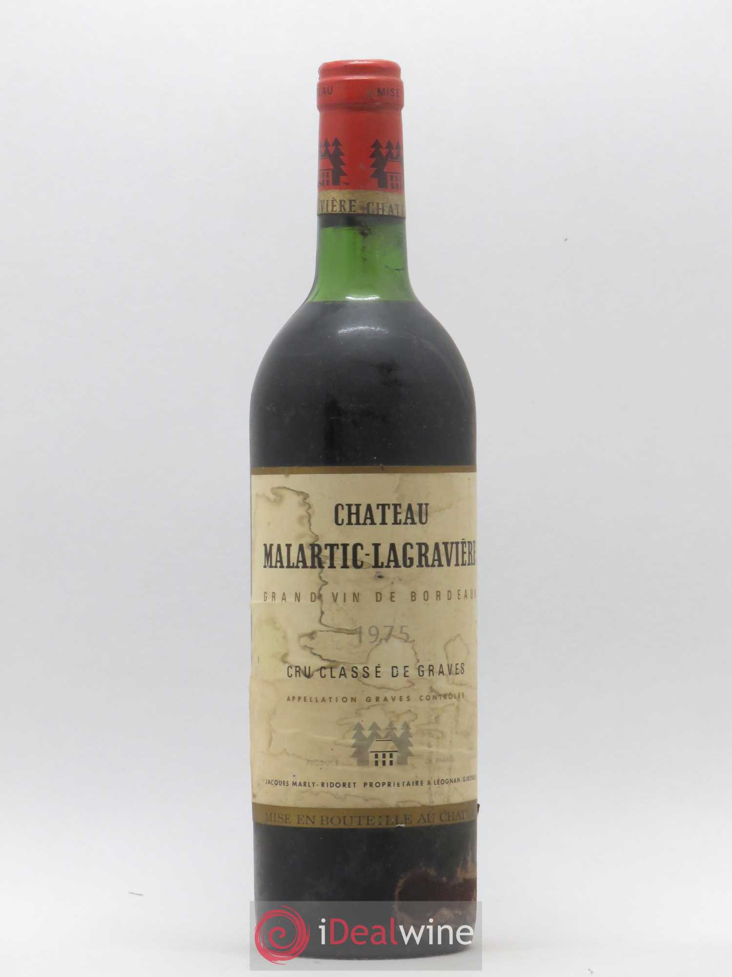 Château Malartic-Lagravière Cru Classé de Graves (sans prix de réserve) 1975 - Lot de 1 bouteille - 0