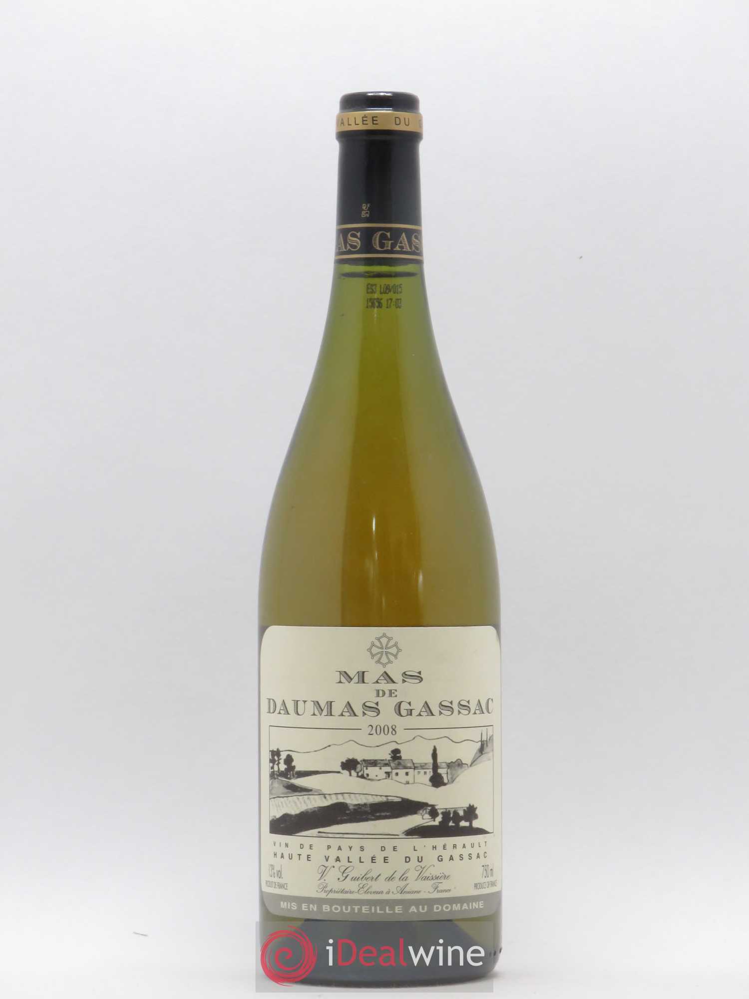 Saint-Guilhem-le-Désert - Cité d'Aniane Mas Daumas Gassac Famille Guibert de La Vaissière 2008 - Lot de 1 bouteille - 0
