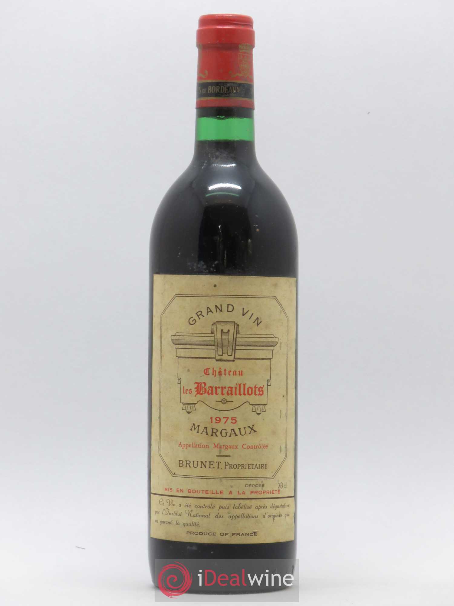 Bordeaux Margaux Château Les Barraillots 1975 - Posten von 1 Flasche - 0