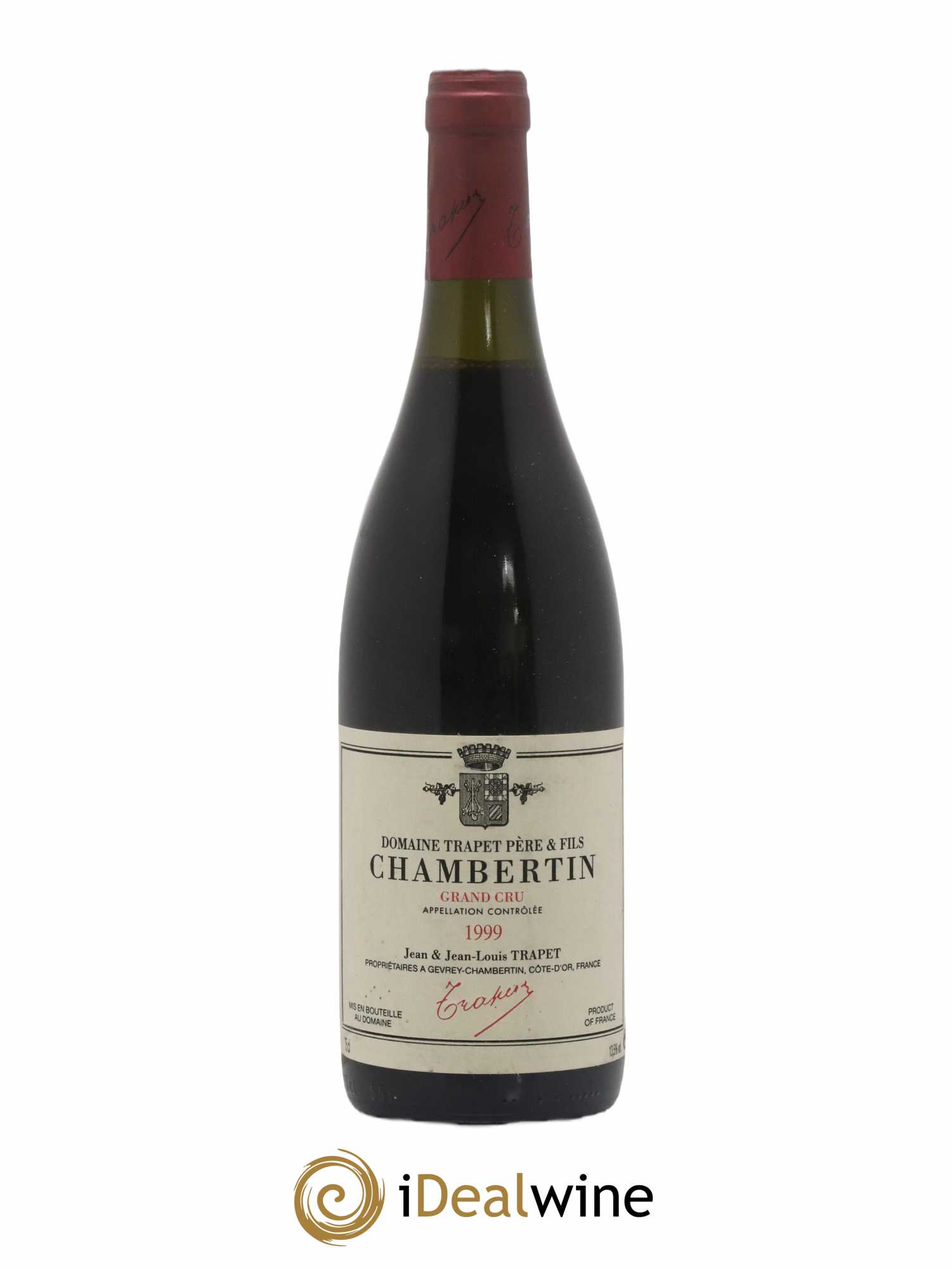 Chambertin Grand Cru Domaine Trapet 1999 - Lot de 1 bouteille - 0