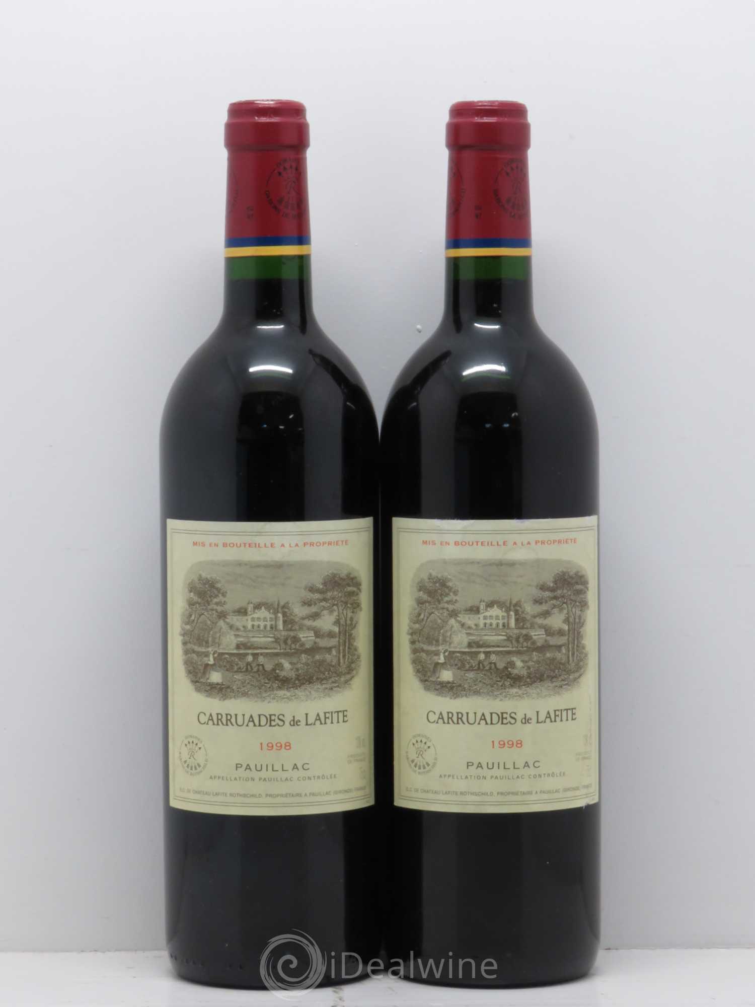 Carruades de Lafite Rothschild Second Vin 1998 - Lot de 2 bouteilles - 0