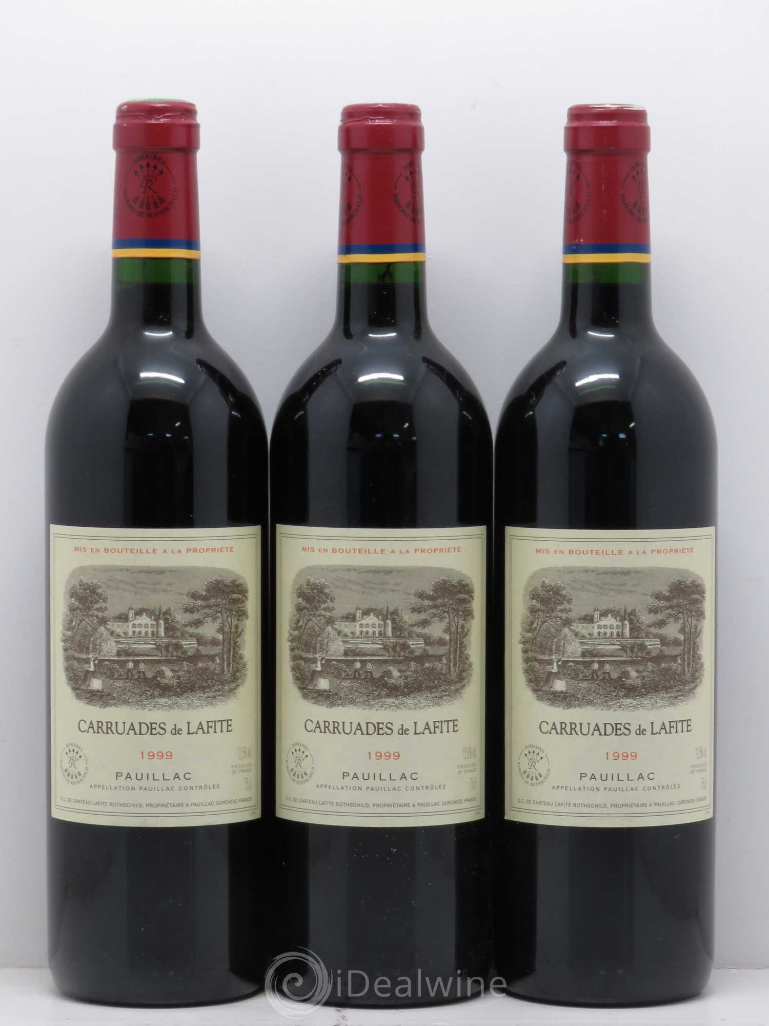 Carruades de Lafite Rothschild Second Vin 1999 - Lot de 3 bouteilles - 0