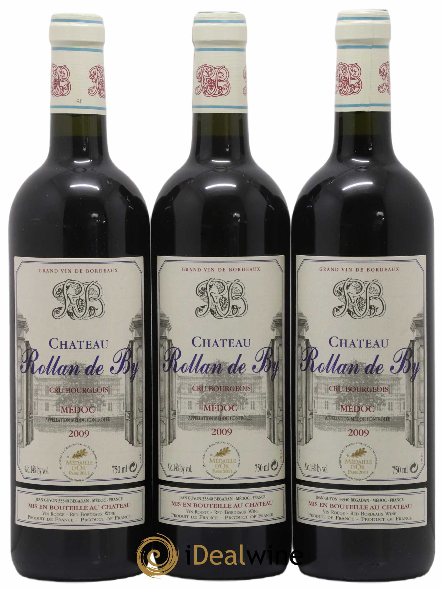 Château Rollan de By Cru Bourgeois (no reserve) 2009 - Lot of 3 bottles - 0