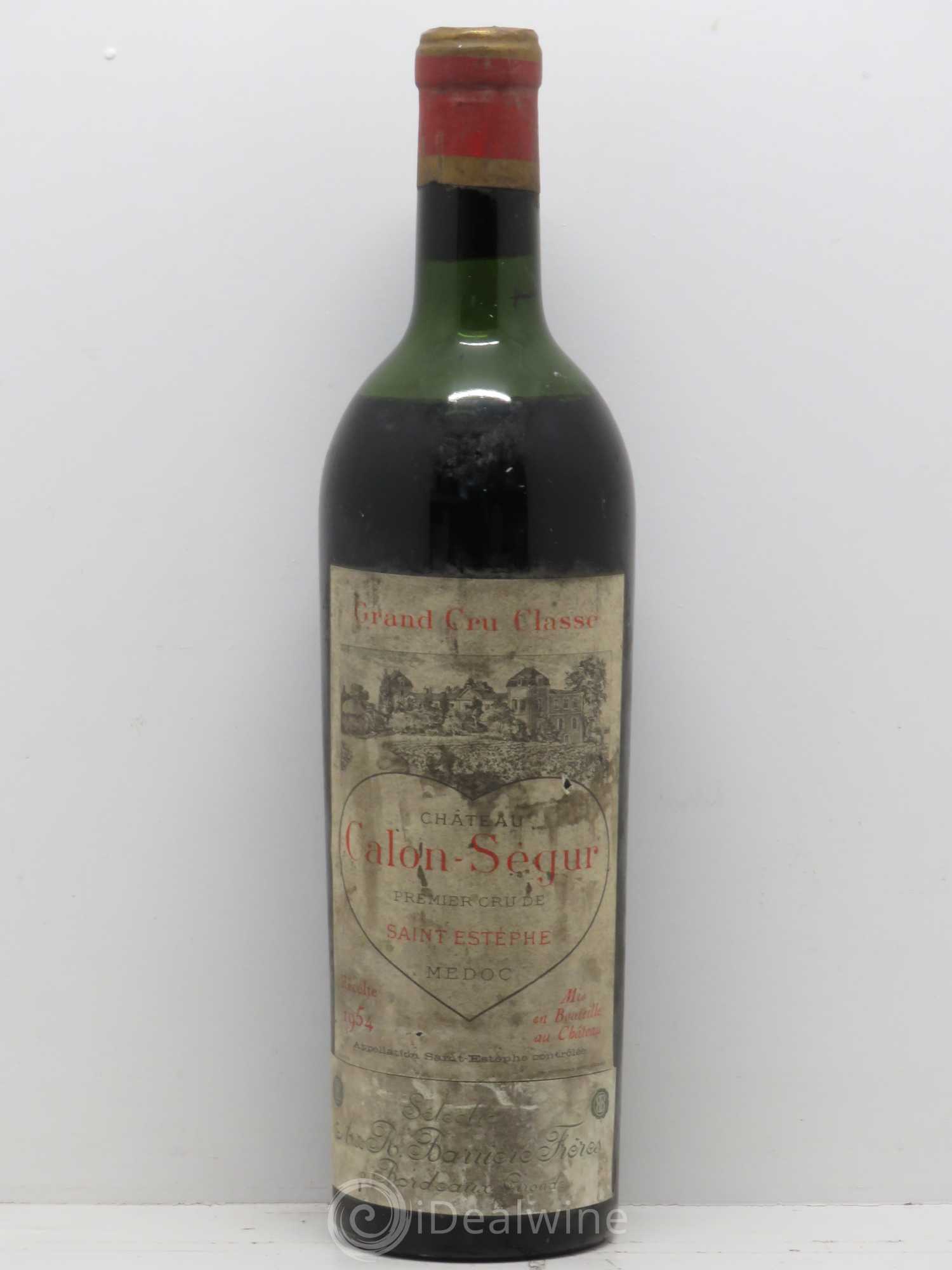 Château Calon Ségur 3ème Grand Cru Classé 1954 - Lot de 1 bouteille - 0