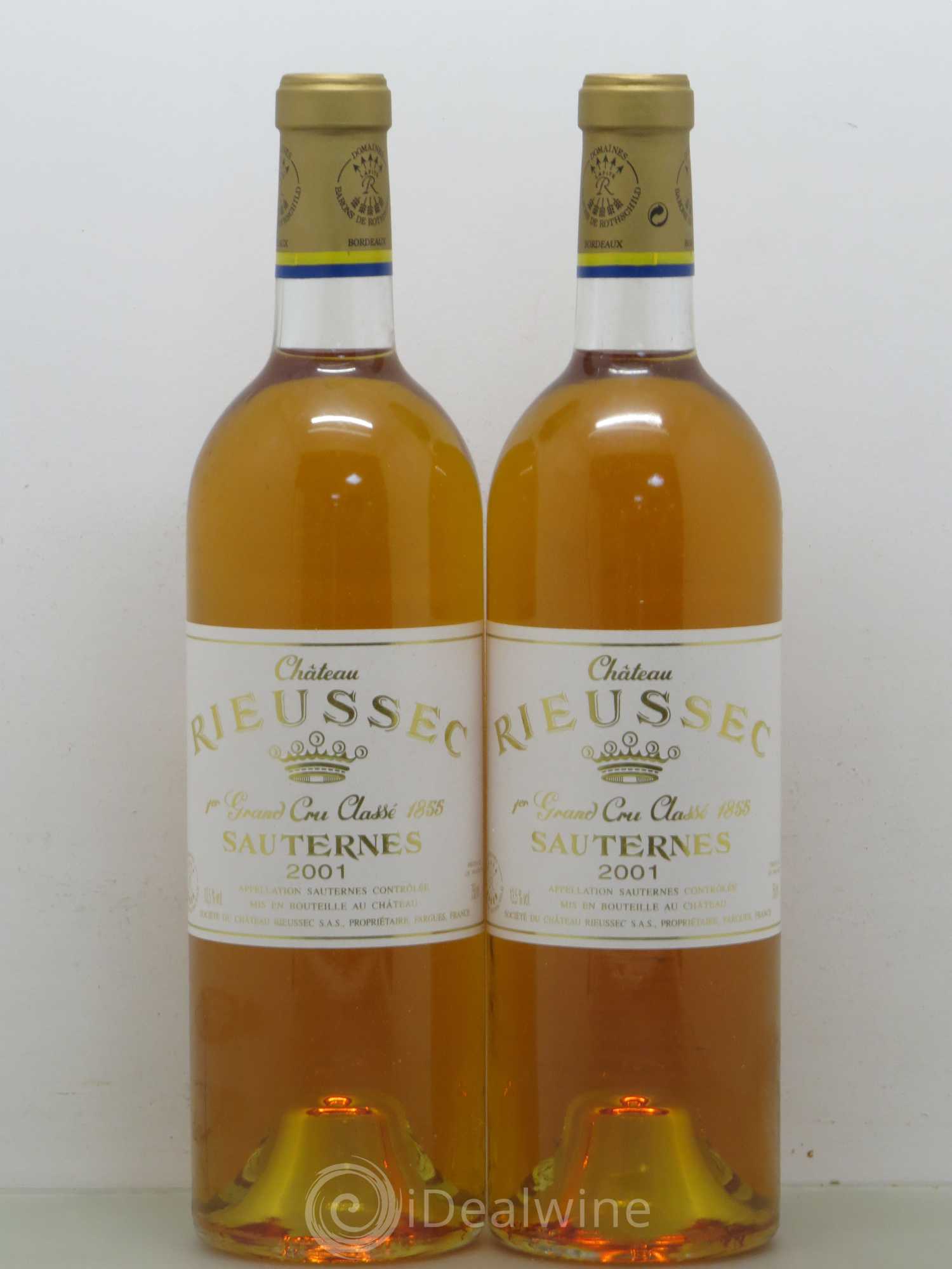 Château Rieussec 1er Grand Cru Classé 2001 - Lotto di 2 bottiglie - 0