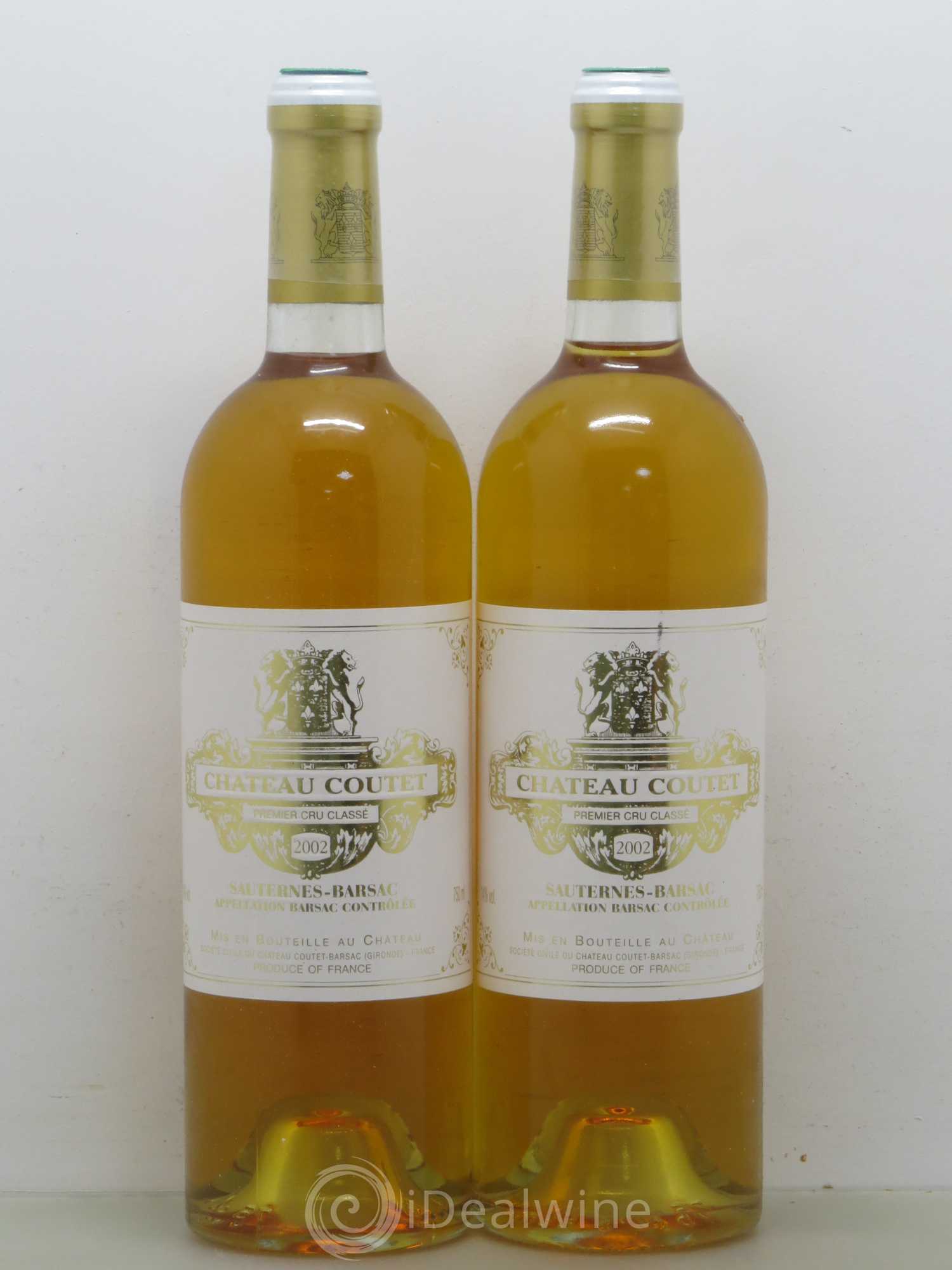 Château Coutet 1er Grand Cru Classé 2002 - Lotto di 2 bottiglie - 0