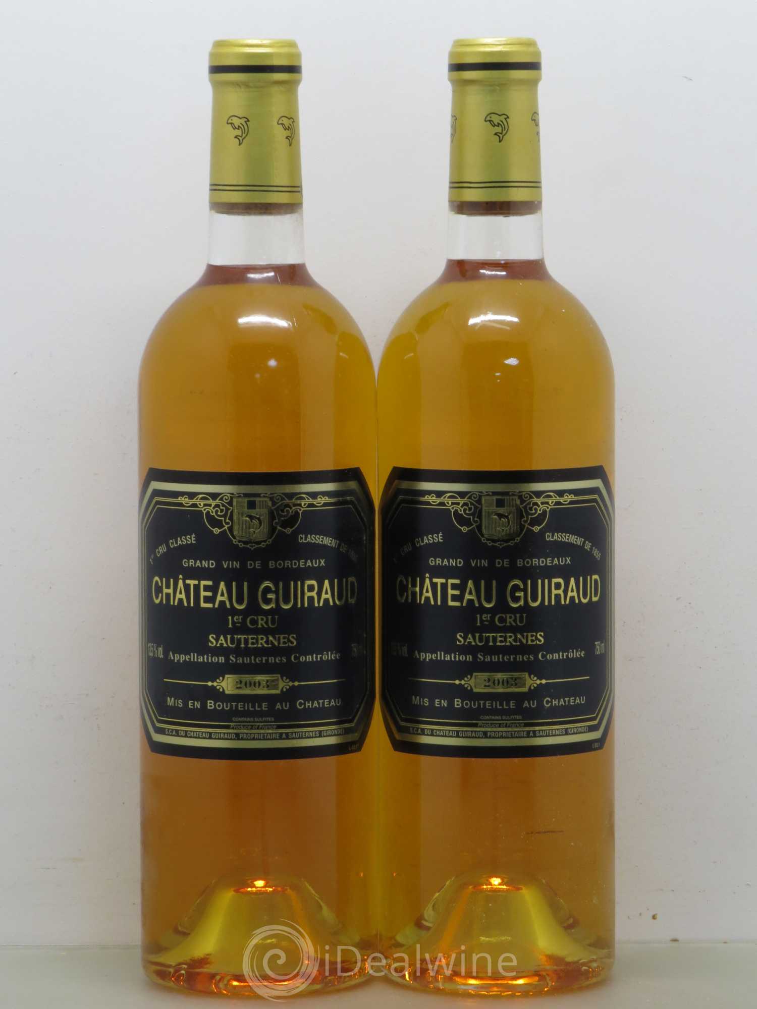 Château Guiraud 1er Grand Cru Classé 2003 - Lotto di 2 bottiglie - 0