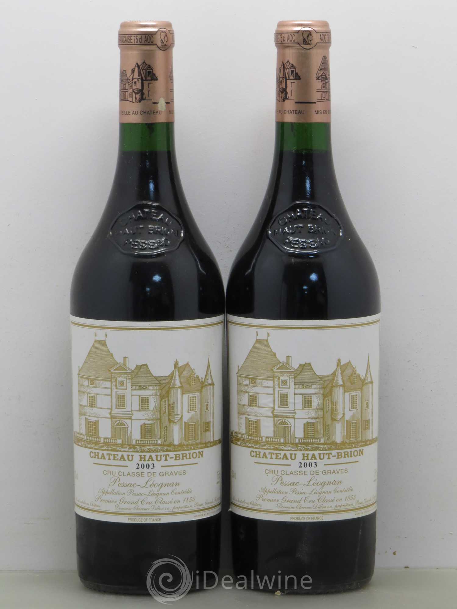 Château Haut Brion 1er Grand Cru Classé 2003 - Lot de 2 bouteilles - 0