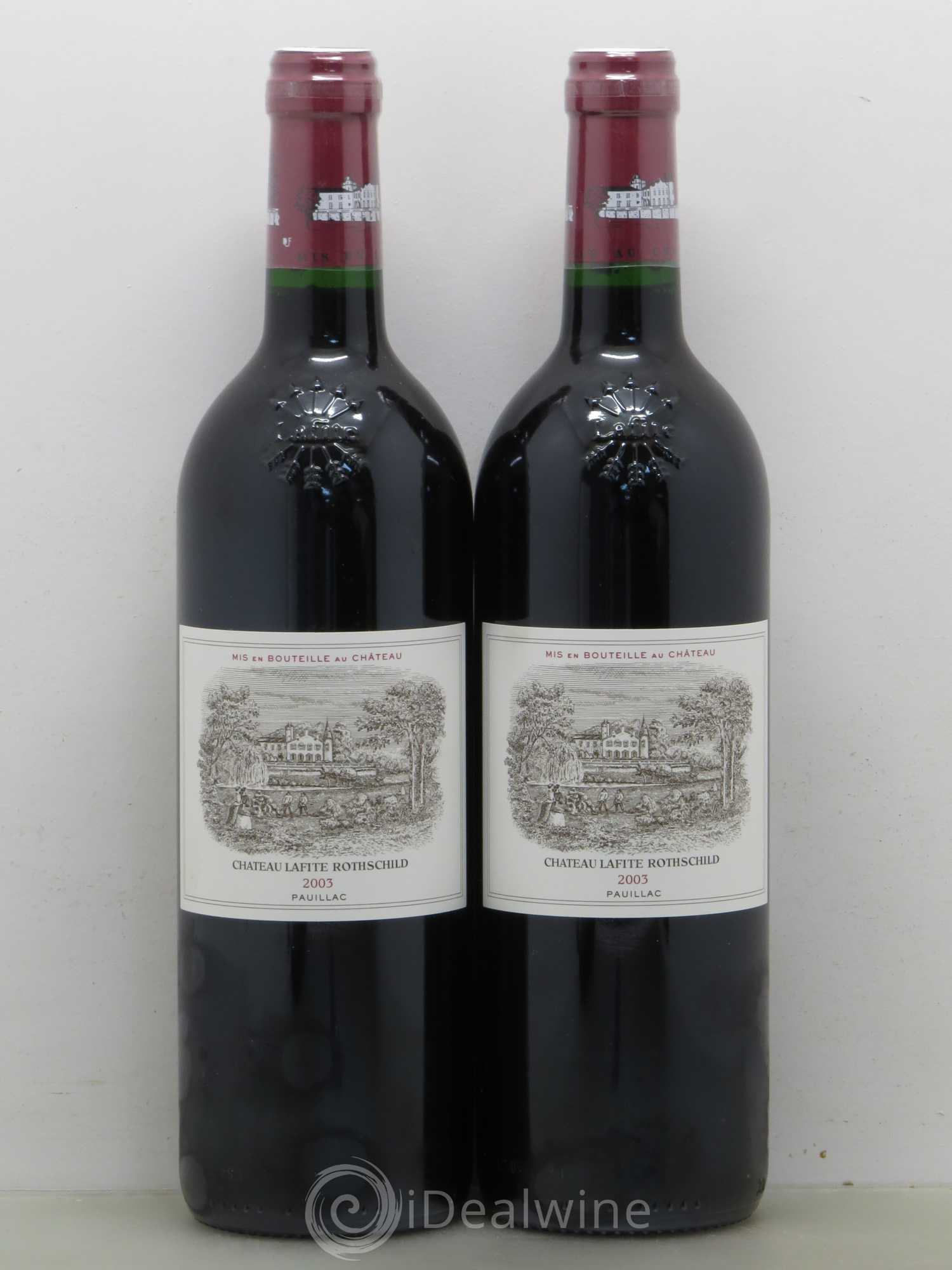 Château Lafite Rothschild 1er Grand Cru Classé 2003 - Lot de 2 bouteilles - 0