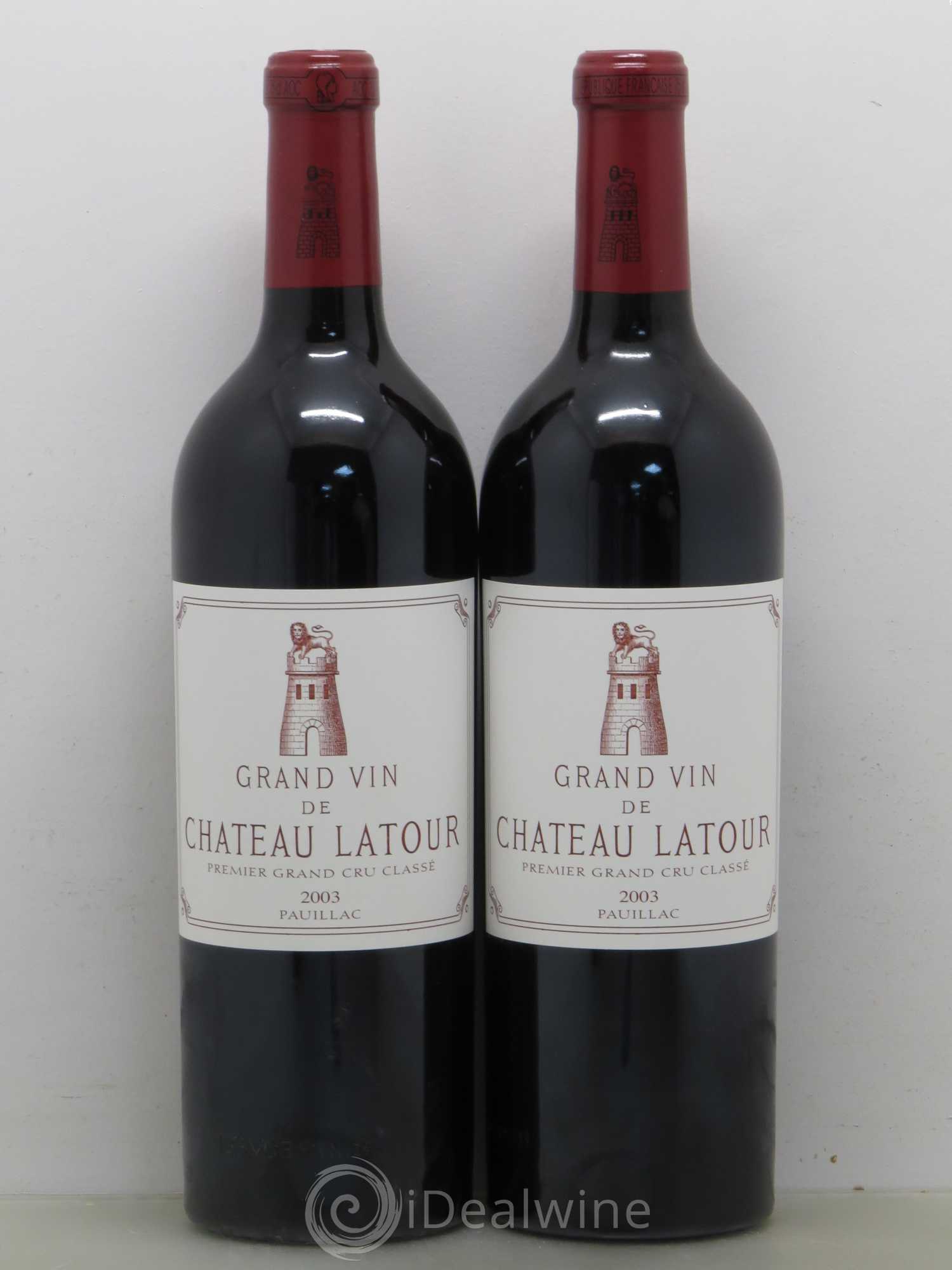 Château Latour 1er Grand Cru Classé 2003 - Lot de 2 bouteilles - 0