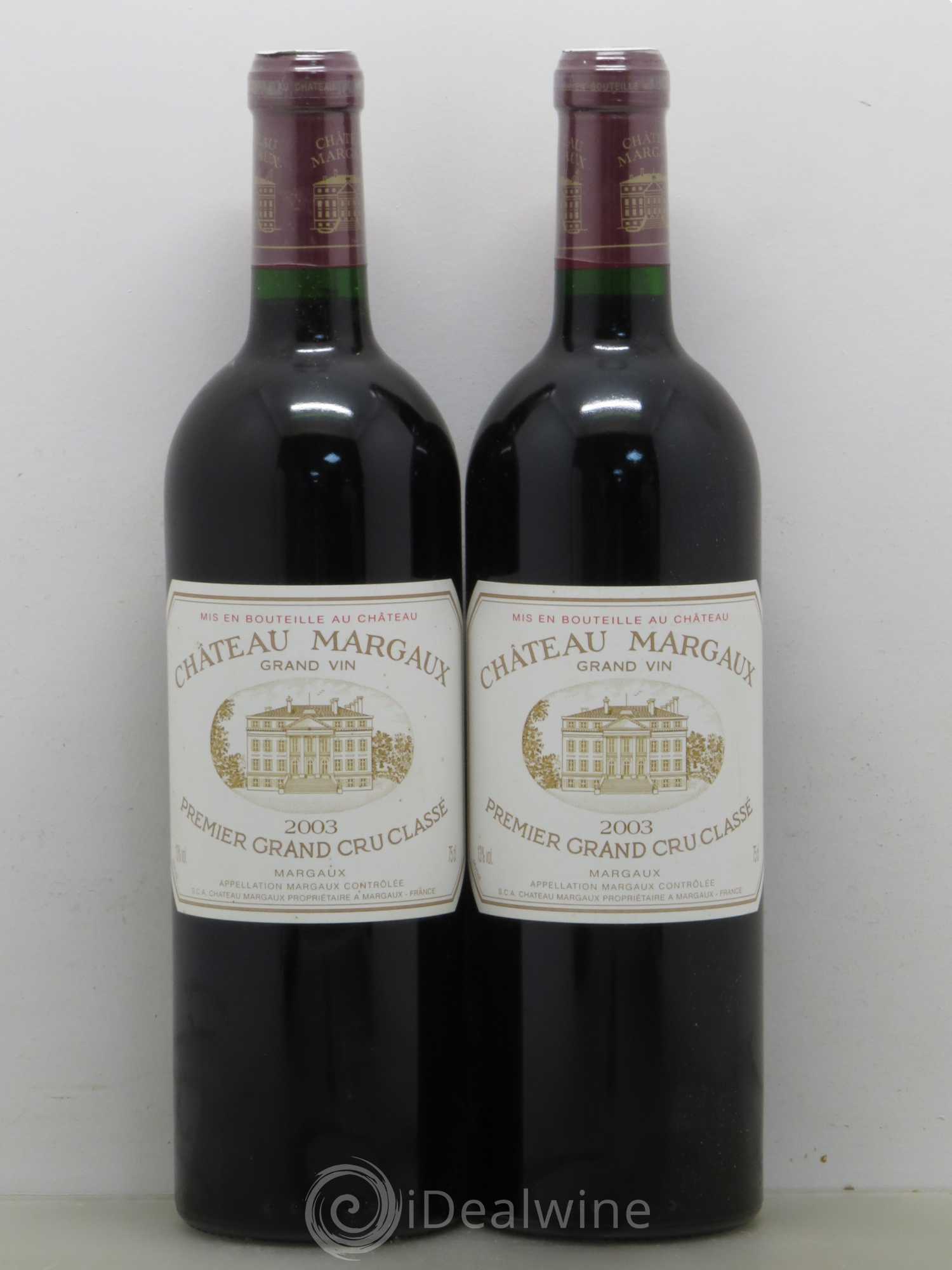 Château Margaux 1er Grand Cru Classé 2003 - Lot de 2 bouteilles - 0