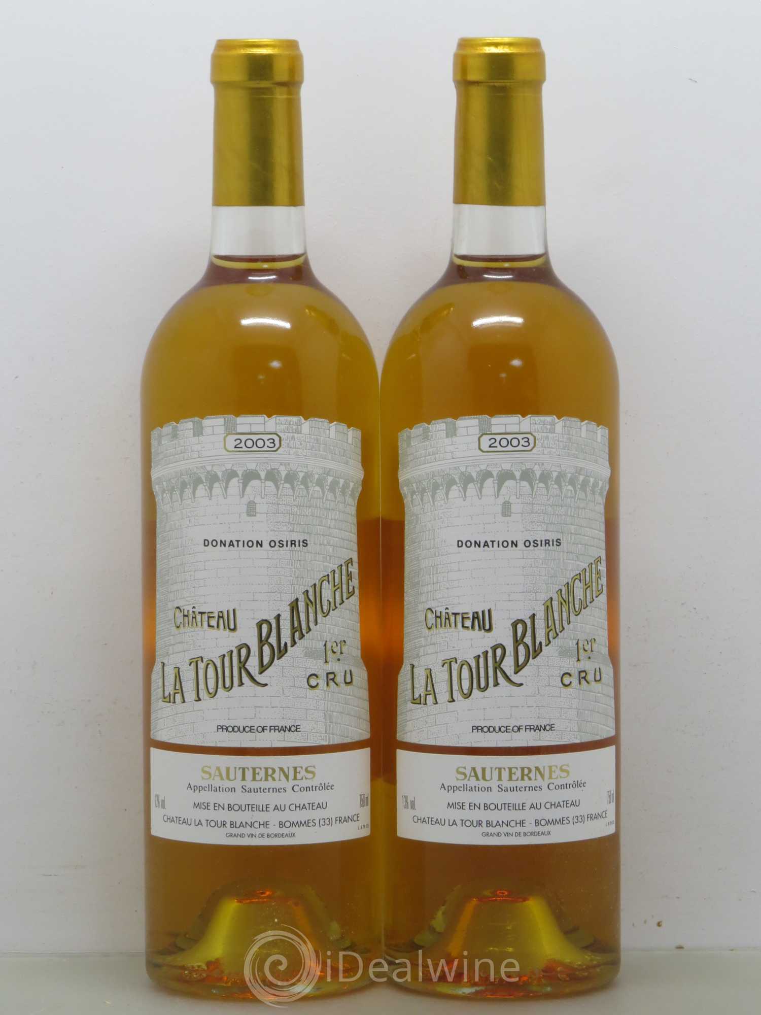 Château la Tour Blanche 1er Grand Cru Classé 2003 - Lotto di 2 bottiglie - 0