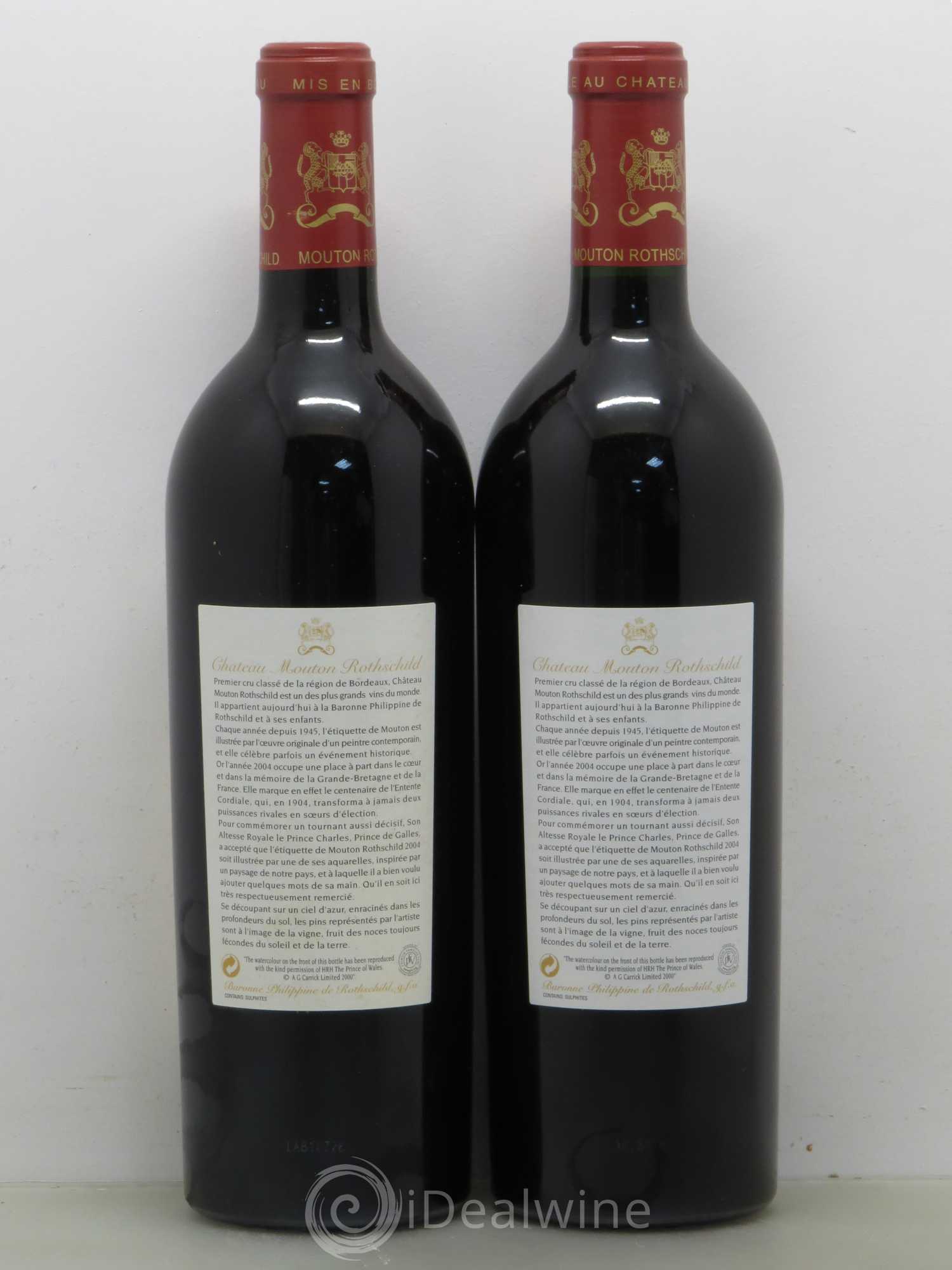 Château Mouton Rothschild 1er Grand Cru Classé 2004 - Lot de 2 bouteilles - 1