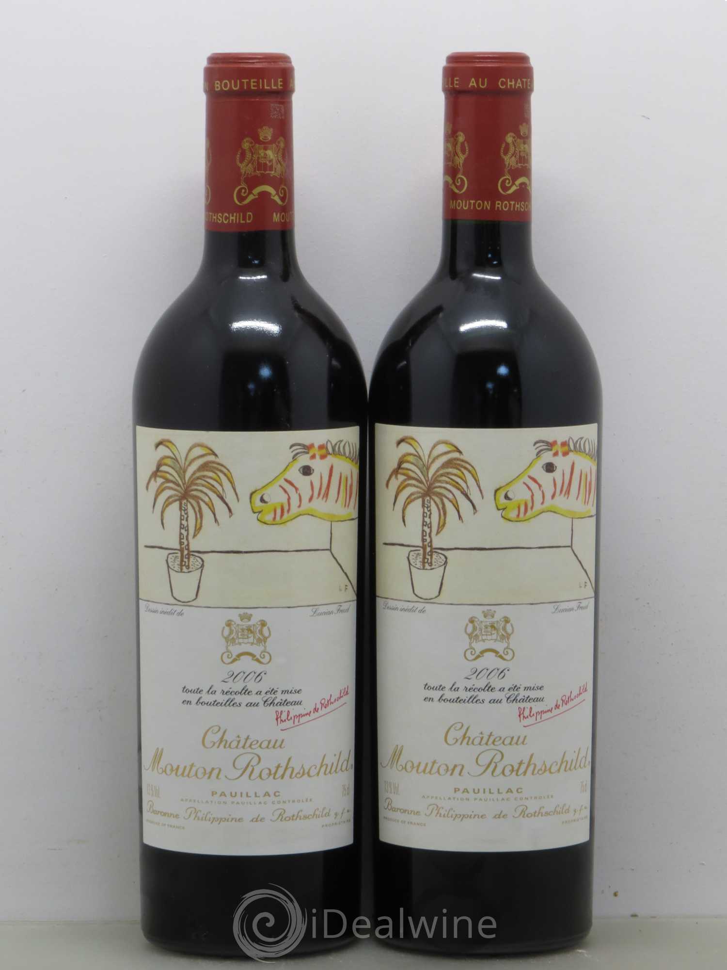 Château Mouton Rothschild 1er Grand Cru Classé 2006 - Lot de 2 bouteilles - 0