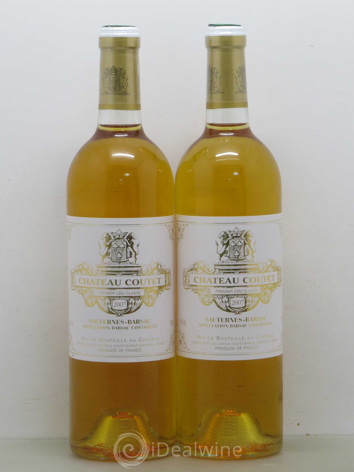 Château Coutet 1er Grand Cru Classé 2007 - Lotto di 2 bottiglie - 0