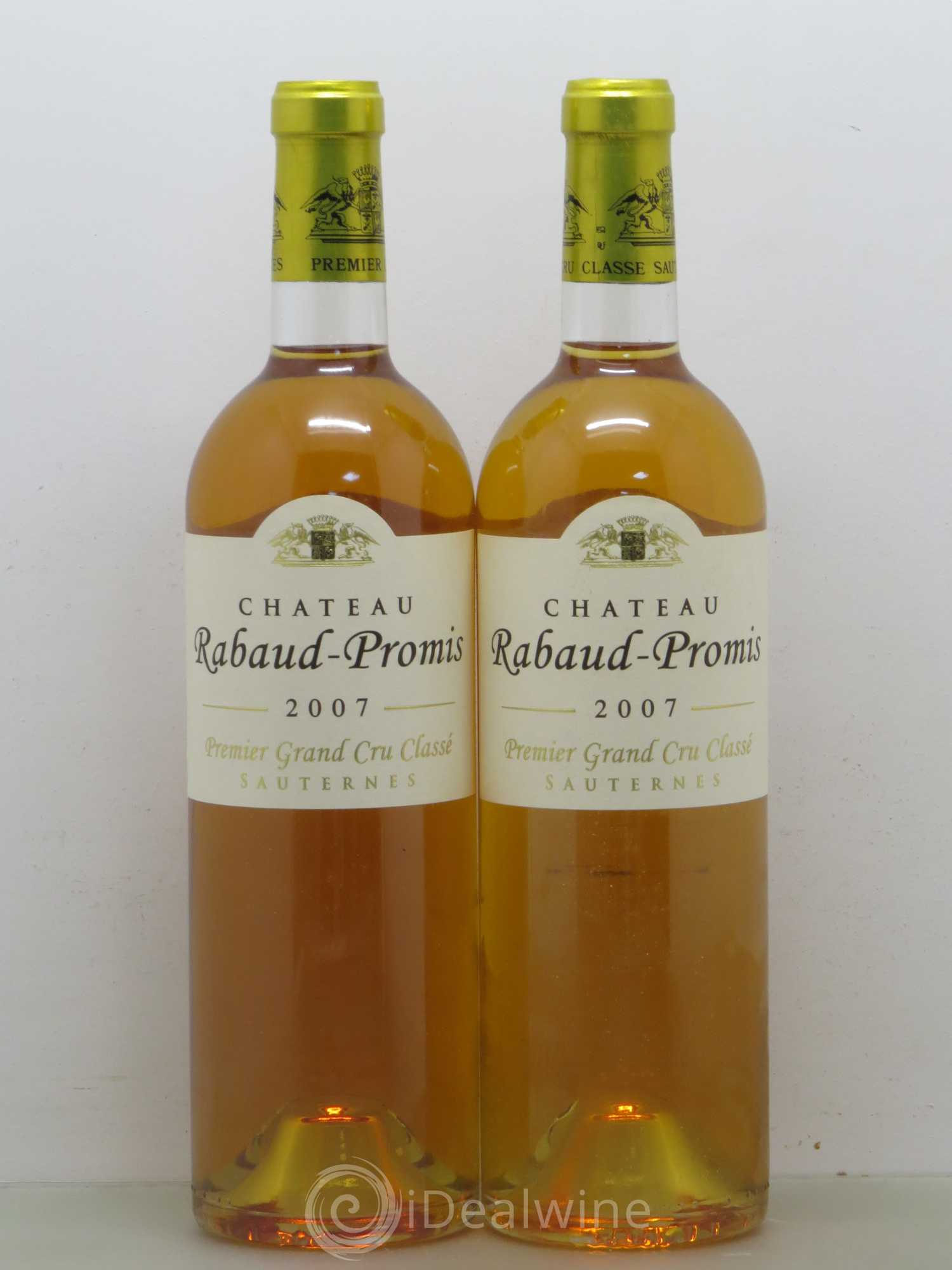 Château Rabaud Promis 1er Grand Cru Classé 2007 - Lotto di 2 bottiglie - 0