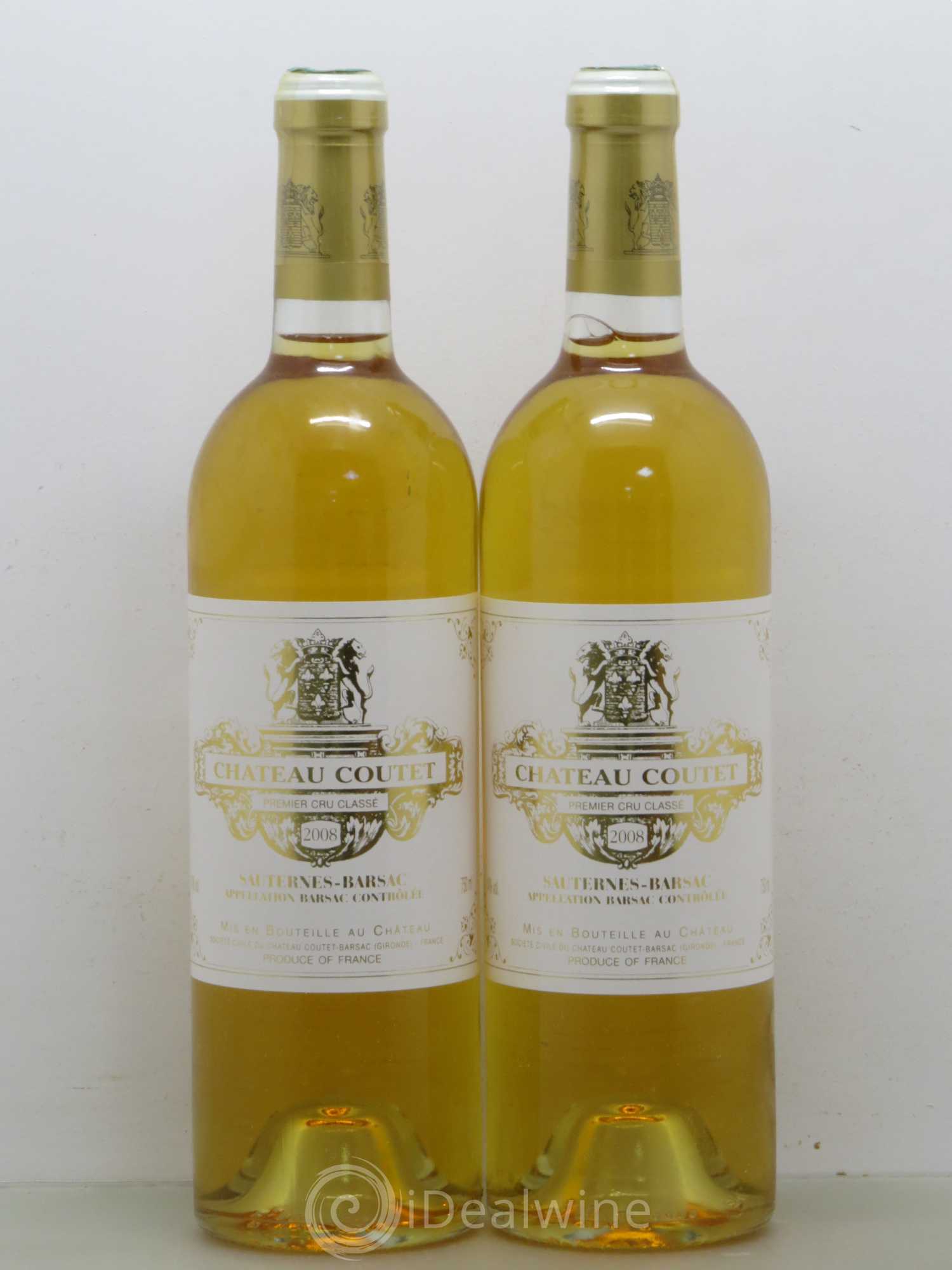 Château Coutet 1er Grand Cru Classé 2008 - Lotto di 2 bottiglie - 0