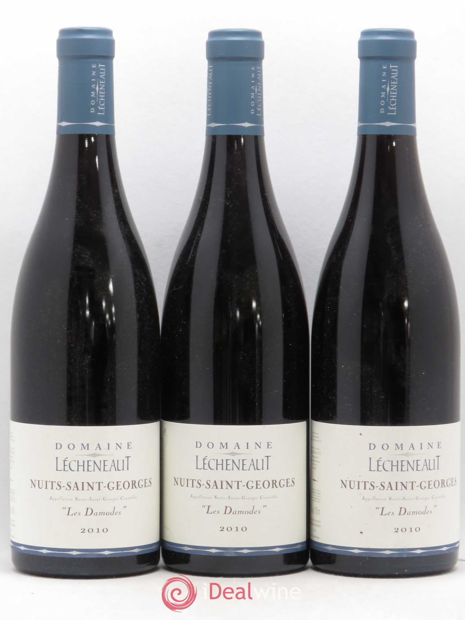 Nuits-Saint-Georges Les Damodes Lécheneaut 2010 - Lot de 3 bouteilles - 0