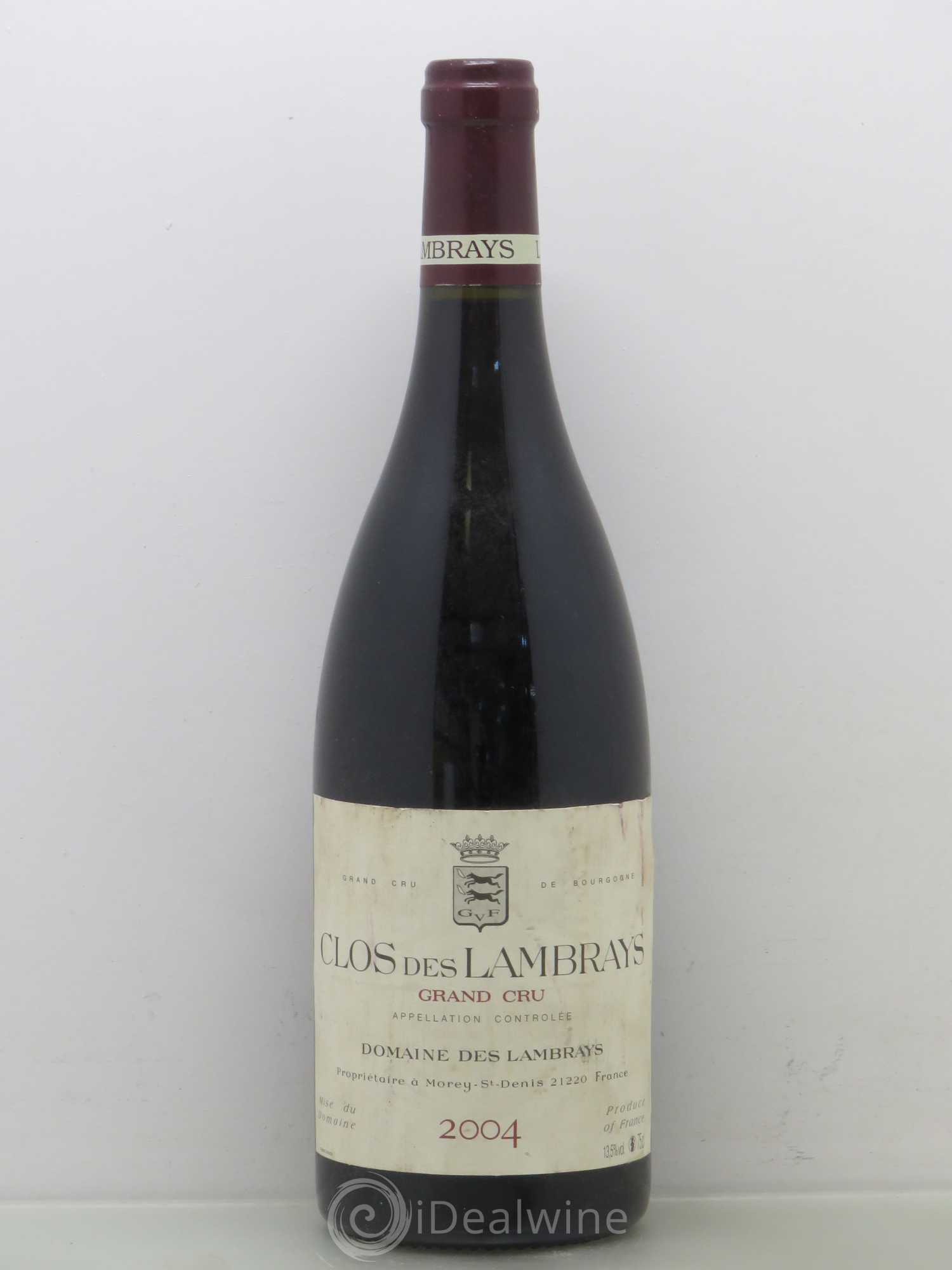 Clos des Lambrays Grand Cru Domaine des Lambrays 2004 - Lot de 1 bouteille - 0