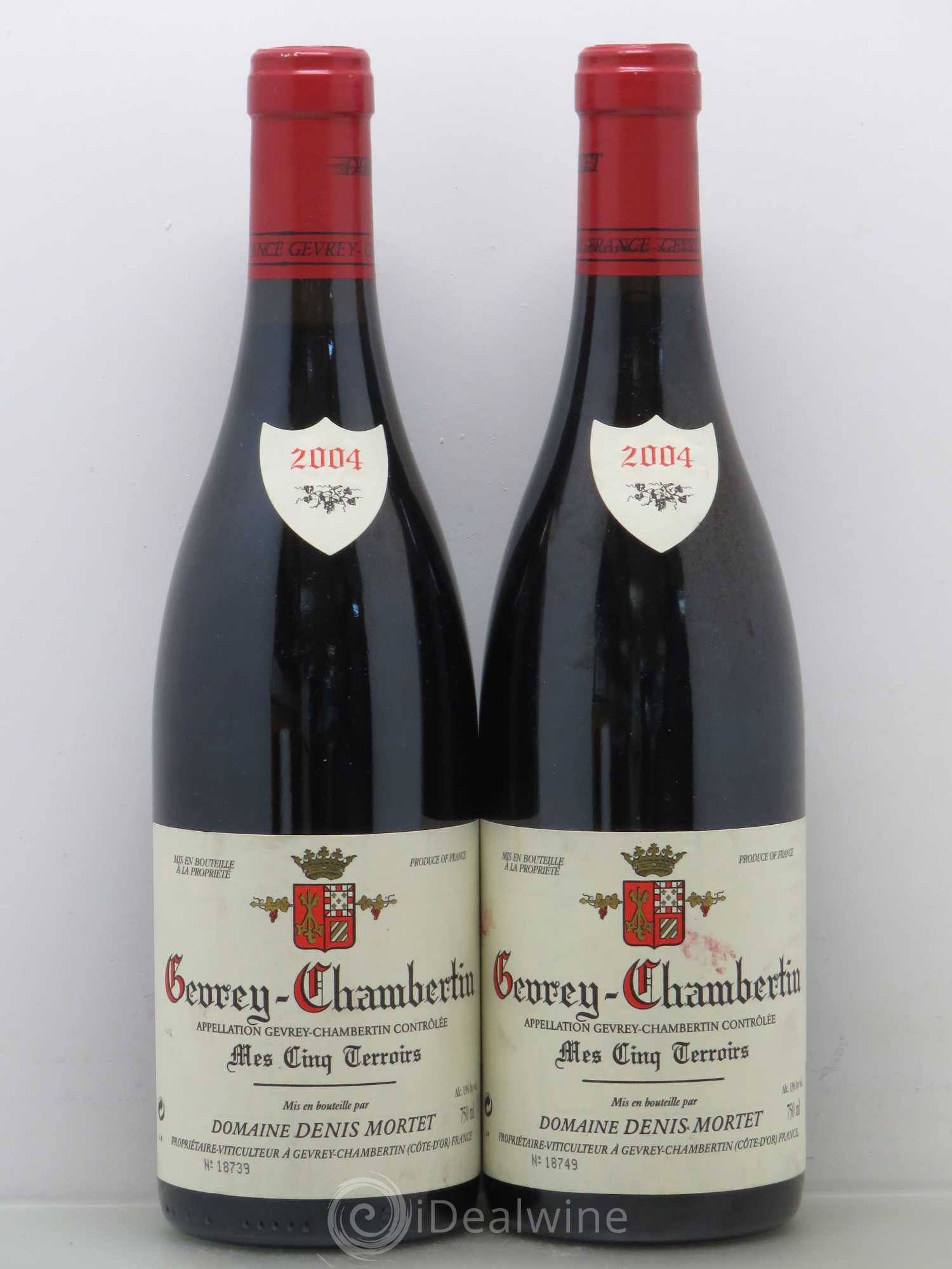 Gevrey-Chambertin Mes Cinq Terroirs Denis Mortet (Domaine) 2004 - Lot de 2 bouteilles - 0