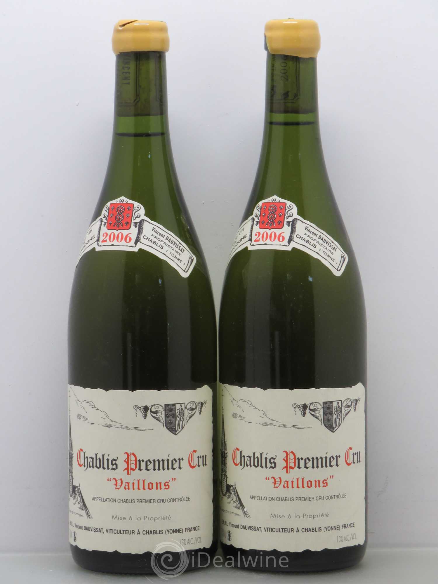 Chablis 1er Cru Vaillons Vincent Dauvissat (Domaine) 2006 - Lot de 2 bouteilles - 0