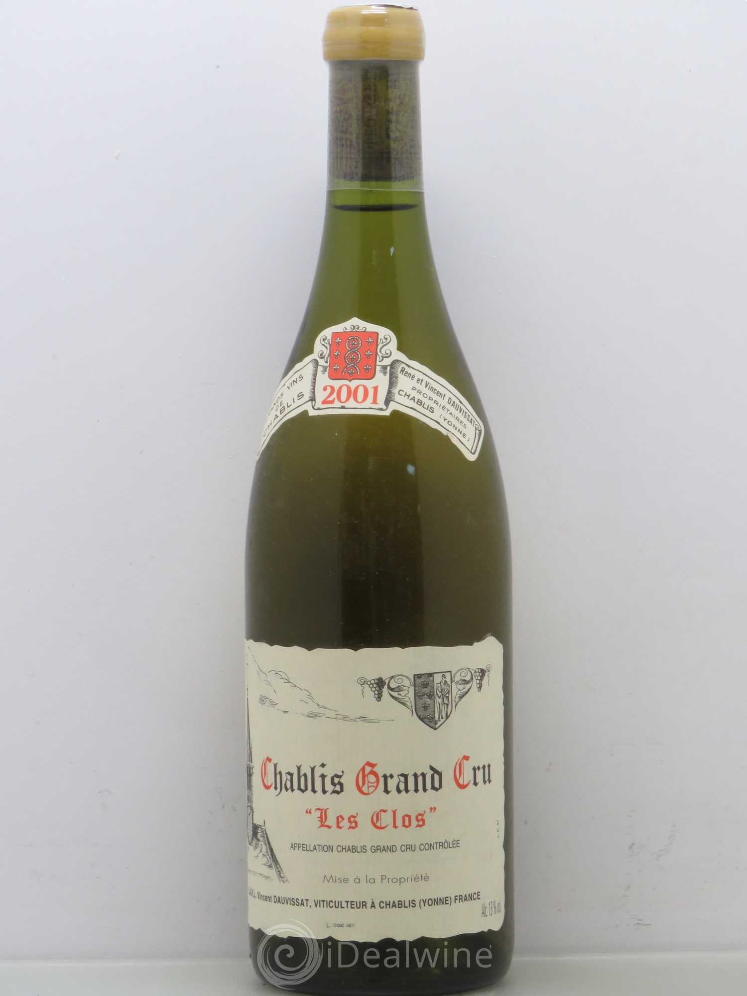 Chablis Grand Cru Les Clos Vincent Dauvissat (Domaine) 2001 - Lot de 1 bouteille - 0
