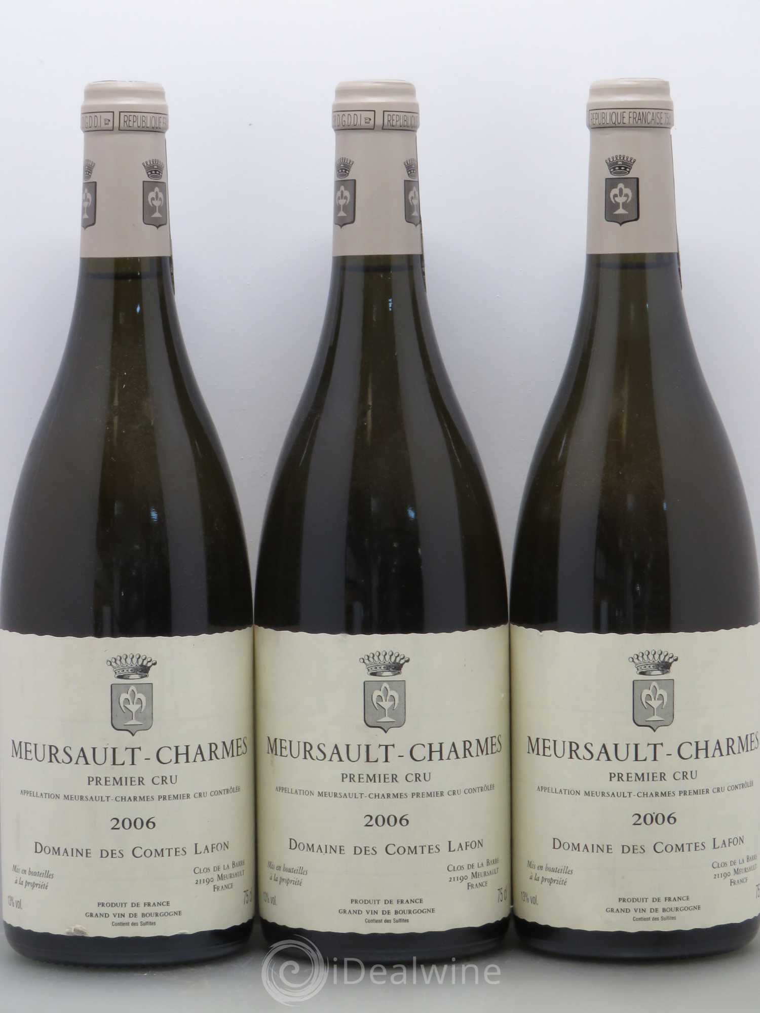 Meursault 1er Cru Charmes Comtes Lafon (Domaine des) 2006 - Lot de 3 bouteilles - 0