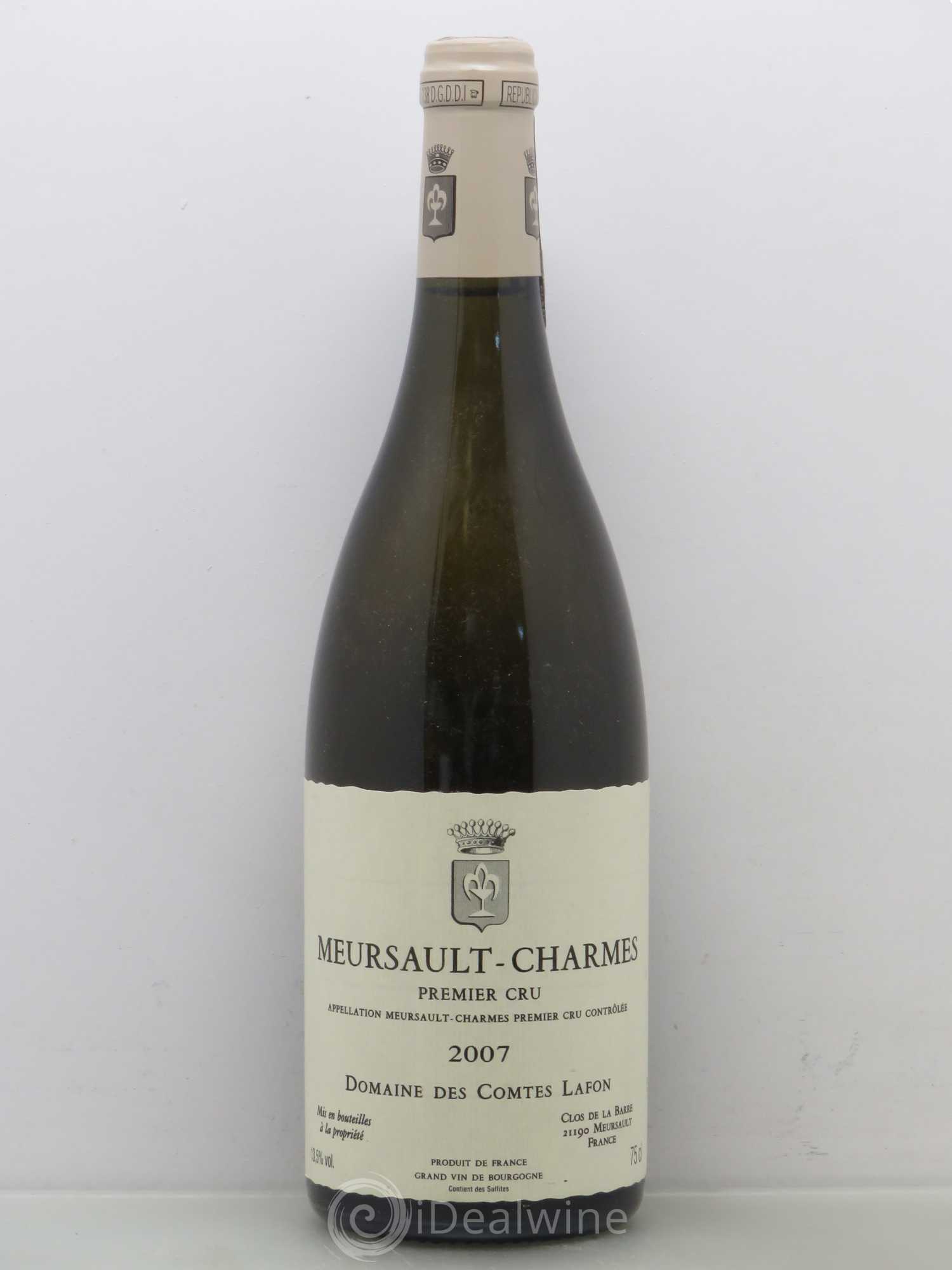 Meursault 1er Cru Charmes Comtes Lafon (Domaine des) 2007 - Lot de 1 bouteille - 0