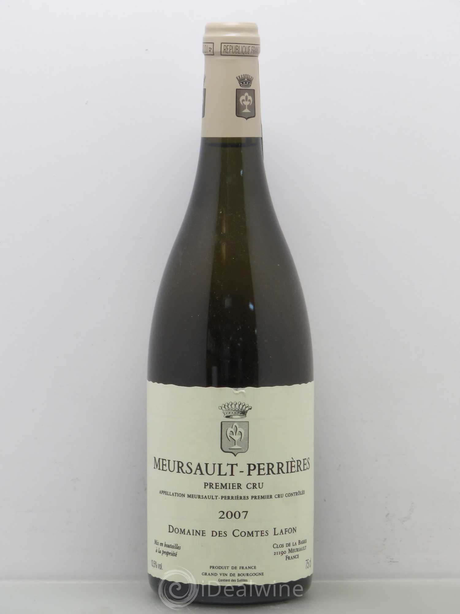Meursault 1er Cru Perrières Comtes Lafon (Domaine des) 2007 - Lot de 1 bouteille - 0