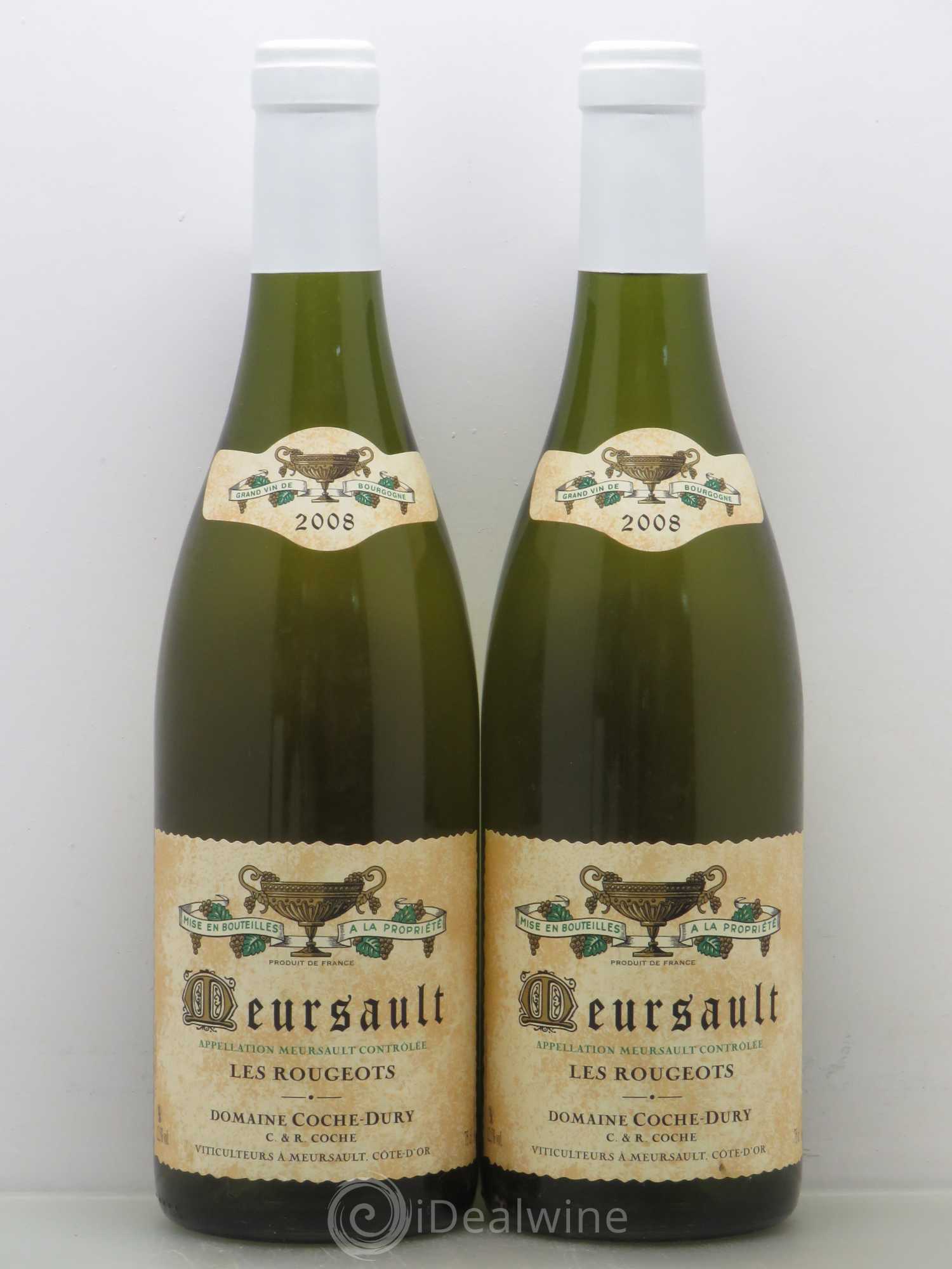 Meursault Les Rougeots Coche Dury (Domaine) 2008 - Lot de 2 bouteilles - 0