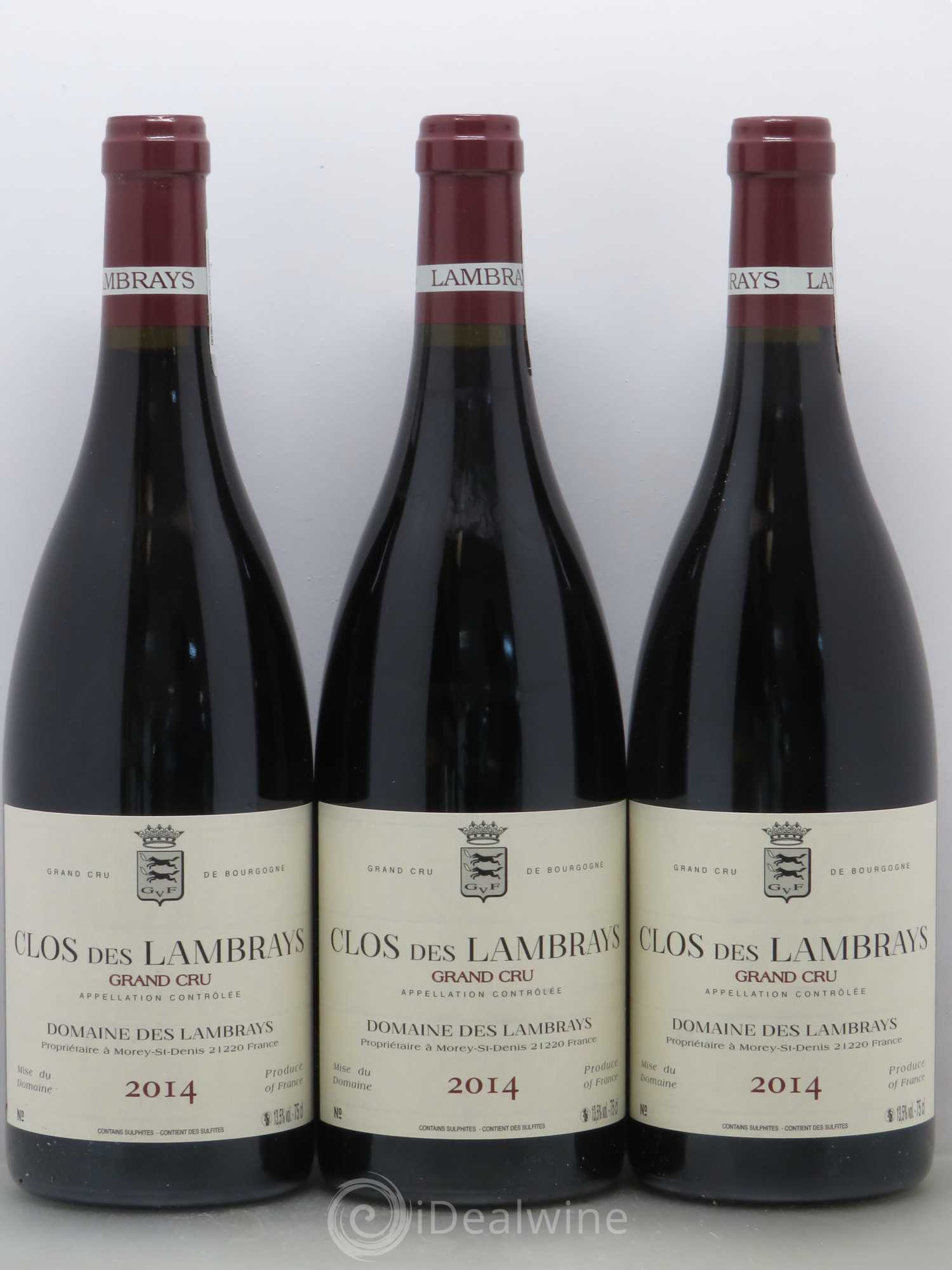 Clos des Lambrays Grand Cru Domaine des Lambrays 2014 - Lot de 3 bouteilles - 0