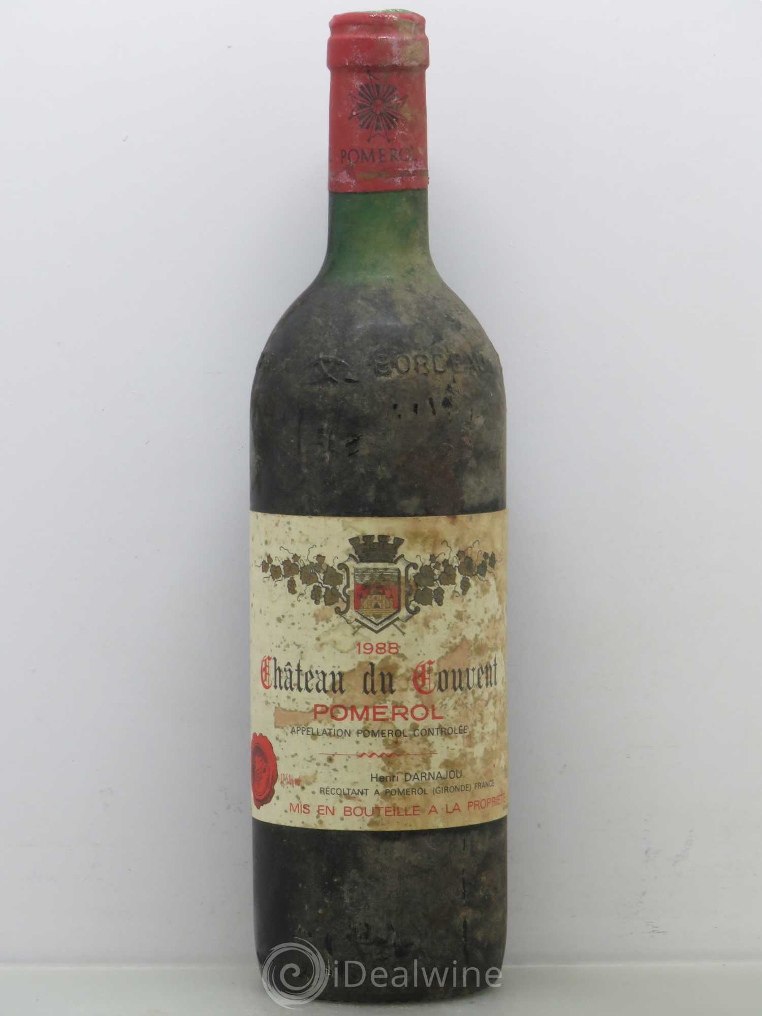 Pomerol Chateau Du Couvent 1988 - Posten von 1 Flasche - 0