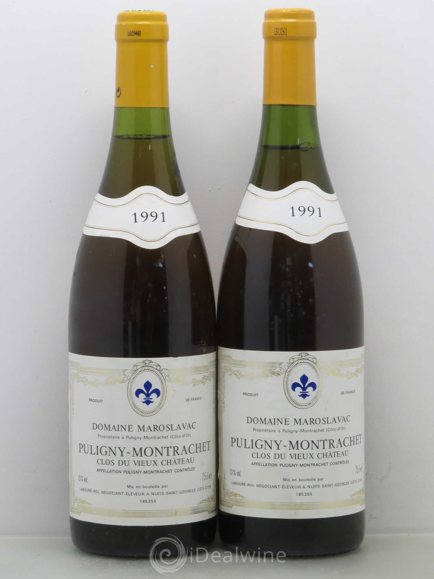 Puligny-Montrachet Clos Du Vieux Château Domaine Maroslavac 1991 - Posten von 2 Flaschen - 0