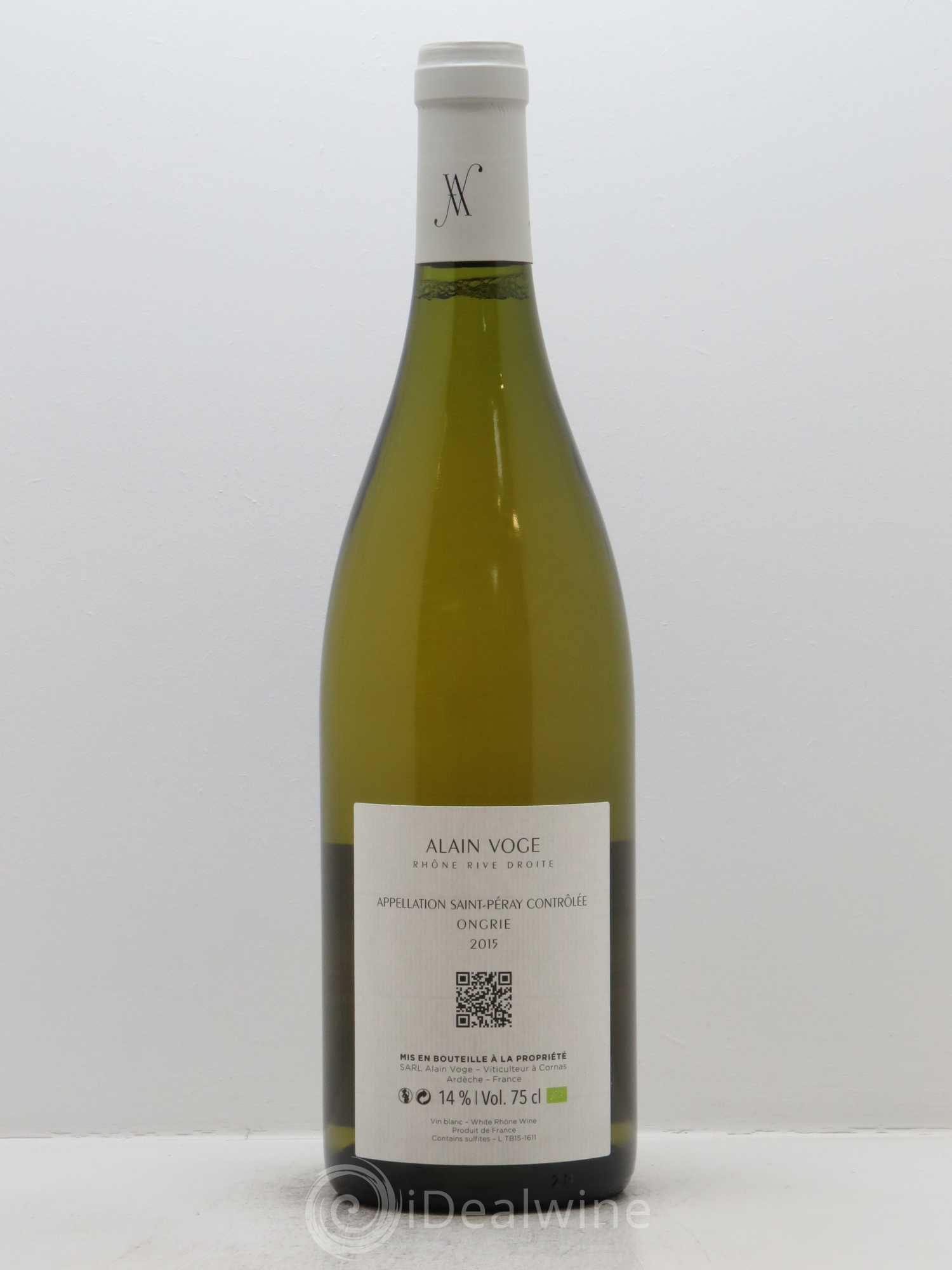 Saint-Péray Ongrie Alain Voge (Domaine) 2015 - Lot de 1 bouteille - 1