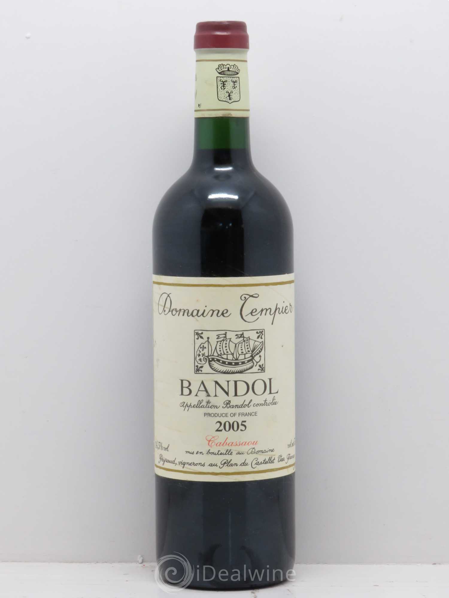 Bandol Domaine Tempier Cuvée Cabassaou Famille Peyraud 2005 - Lot de 1 bouteille - 0