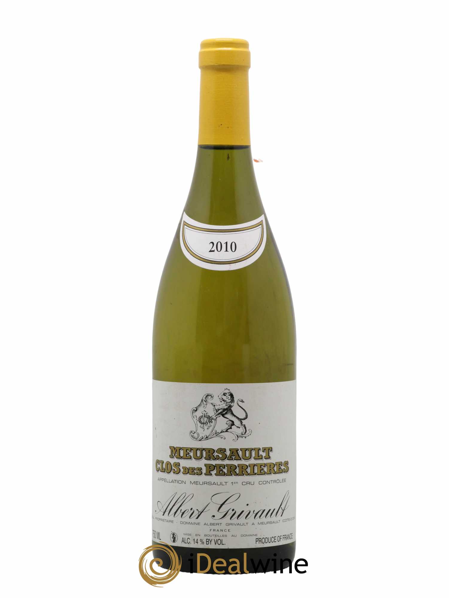 Meursault 1er Cru Clos des Perrières Monopole Albert Grivault 2010 - Lot de 1 bouteille - 0