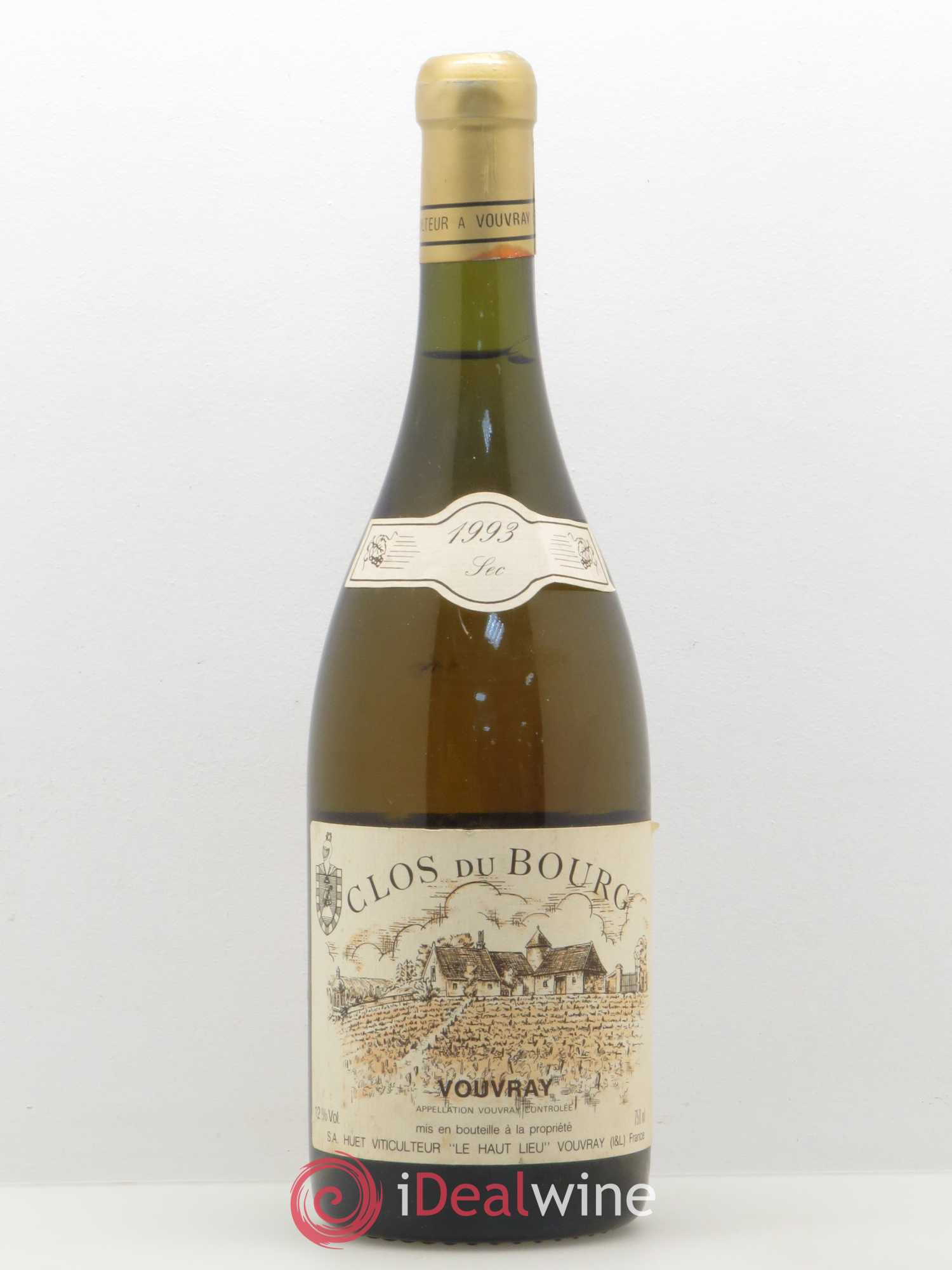 Vouvray Clos du Bourg Sec Domaine Huet 1993 - Lot de 1 bouteille - 0